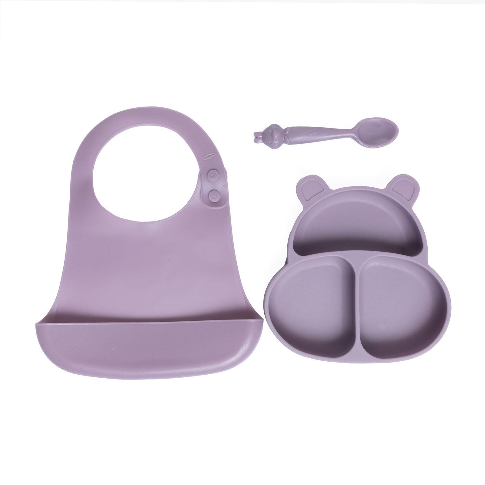 Silikon Beslenme Seti 3'lü Lila