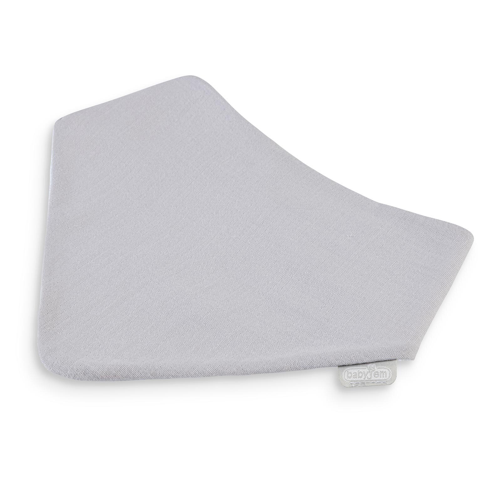 Silikon Diş Kaşıyıcılı Bürümcük Müslin Önlük Gri