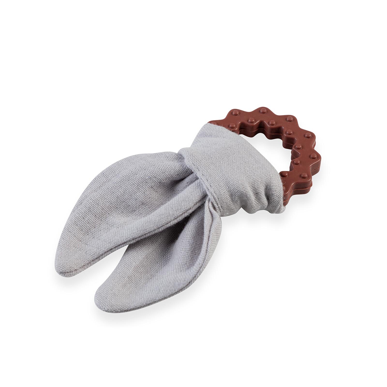 Silikon Diş Kaşıyıcılı Bürümcük Müslin Önlük Gri