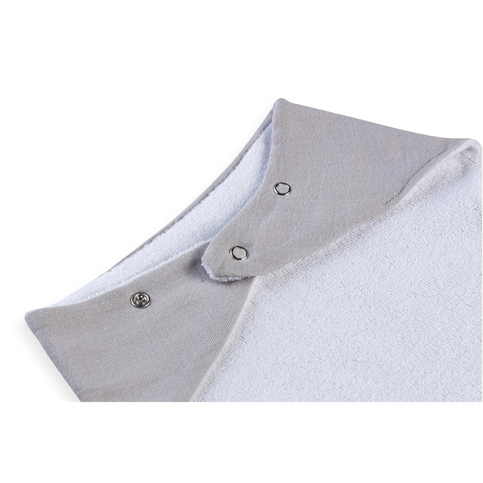 Silikon Diş Kaşıyıcılı Bürümcük Müslin Önlük Gri