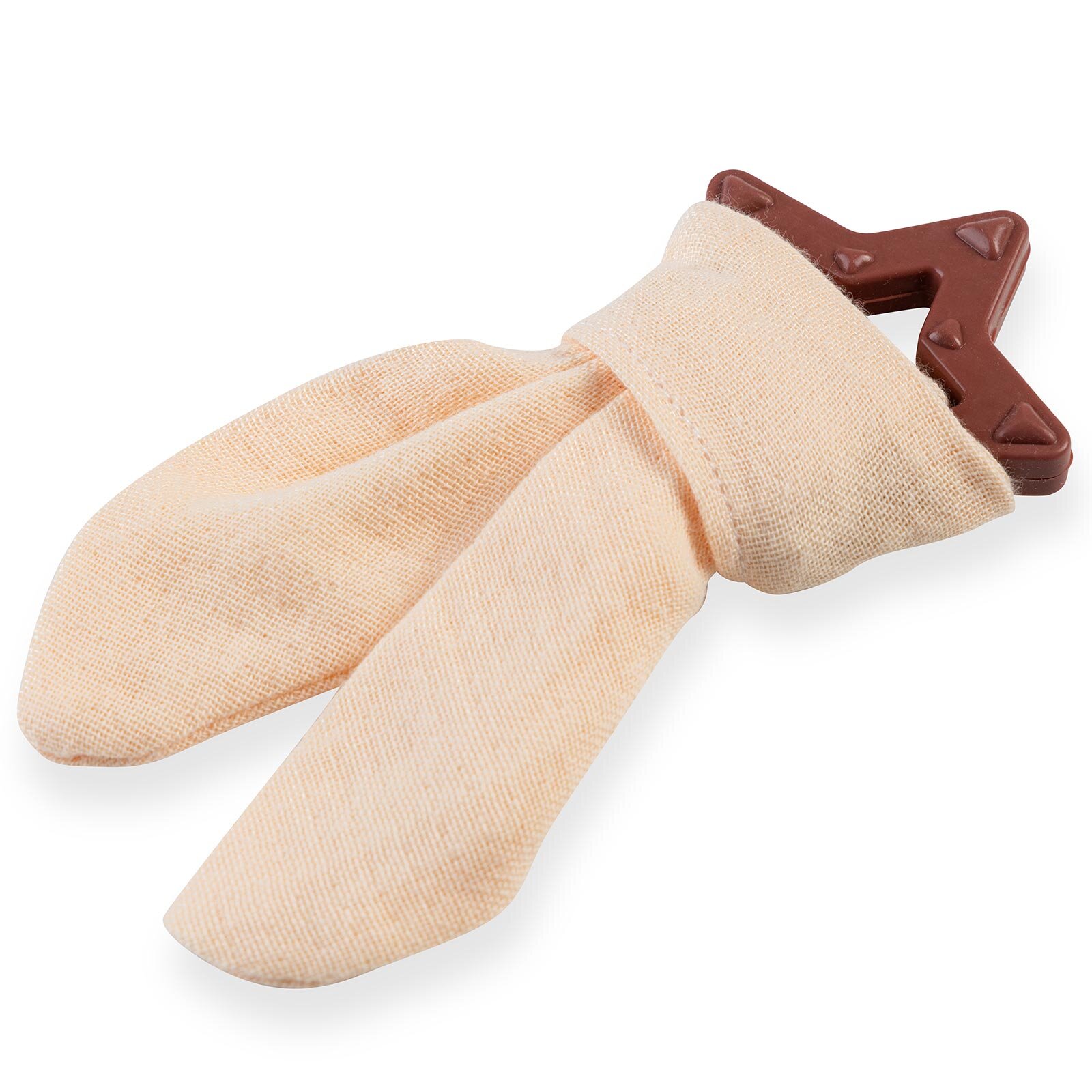 Silikon Diş Kaşıyıcılı Bürümcük Müslin Önlük Somon