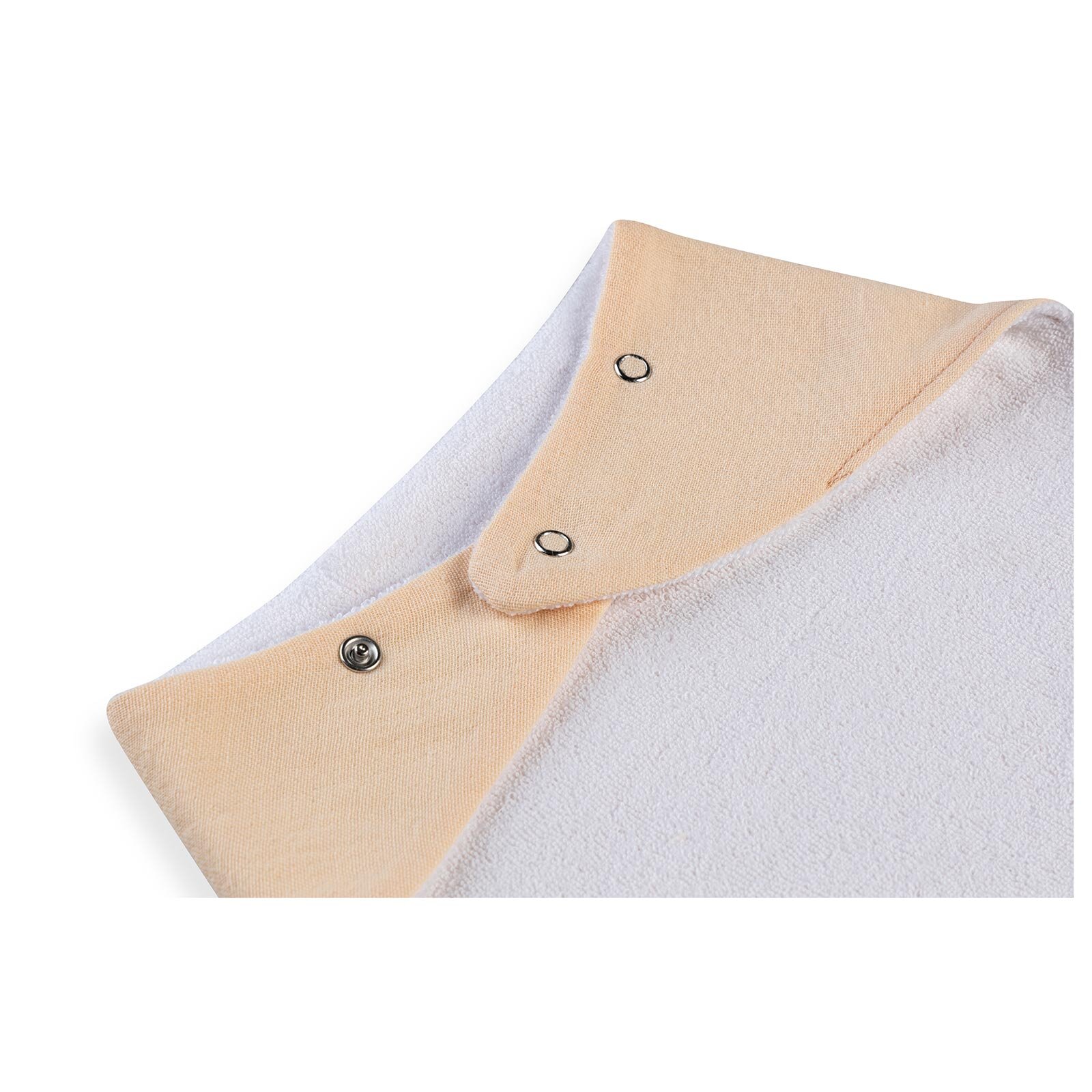 Silikon Diş Kaşıyıcılı Bürümcük Müslin Önlük Somon