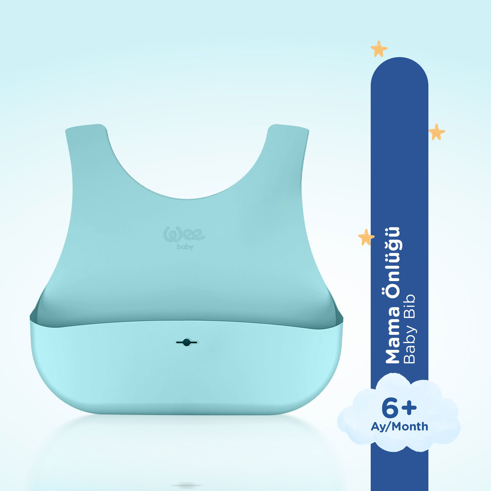 Nanninom Silikon Mama Önlüğü Mavi Nanninom Silikon Mama Önlüğü Mavi