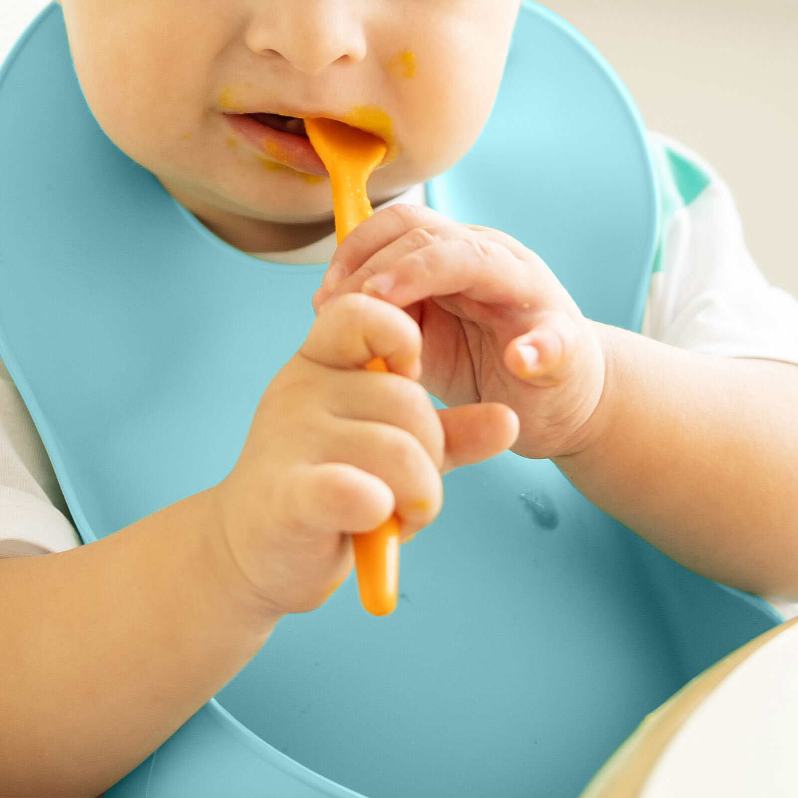 Nanninom Silikon Mama Önlüğü Mavi Nanninom Silikon Mama Önlüğü Mavi