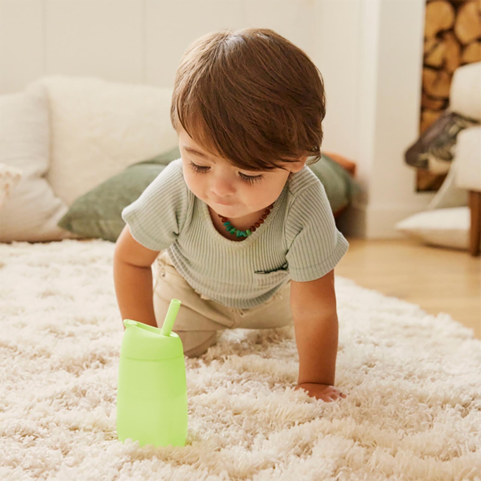 Simple Clean Pipetli Alıştırma Bardağ 1+ Yaş 296 ml Yeşil