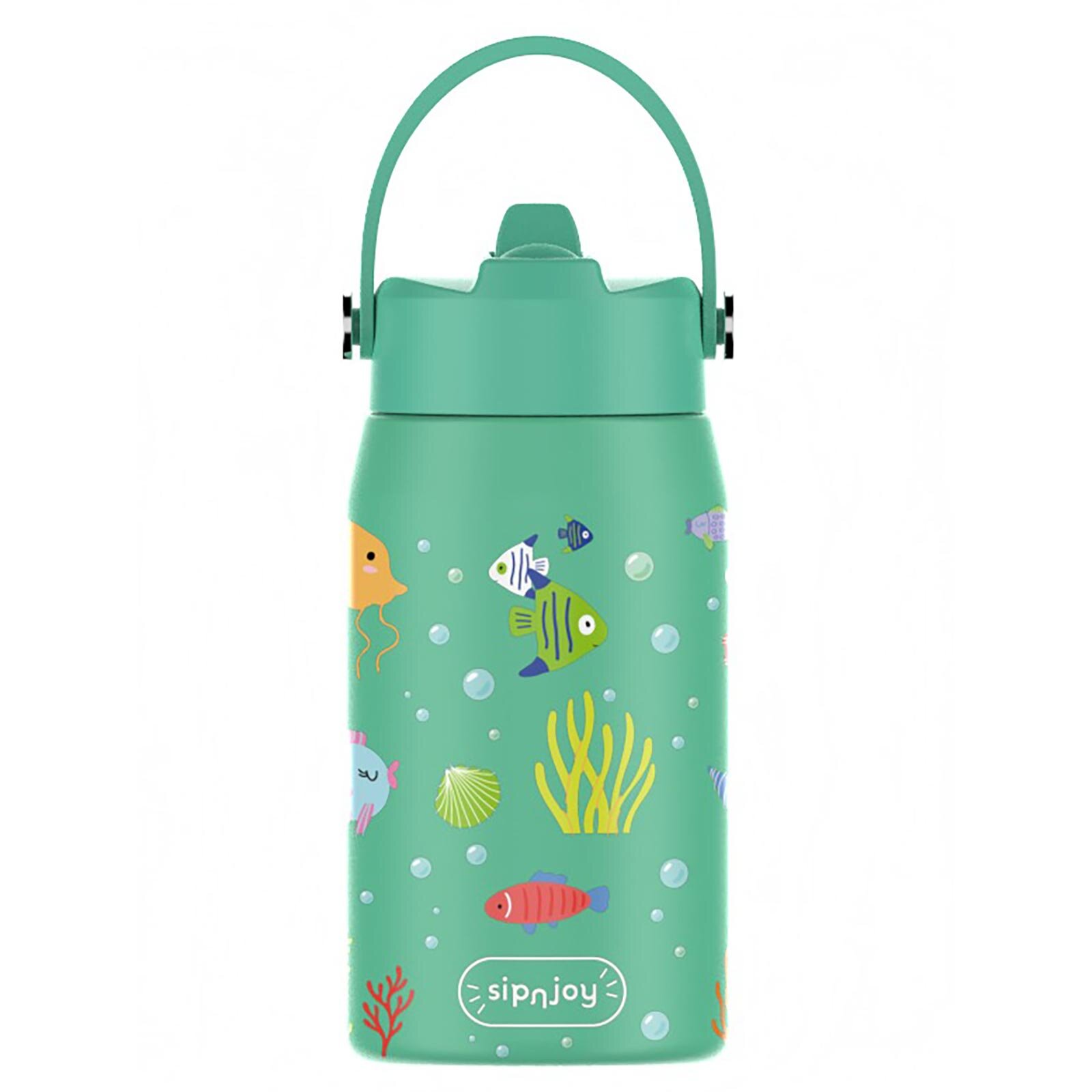 SipnJoy - Lil'Straw Çocuk Su Termosu | 420 ml - Ocean Whisper