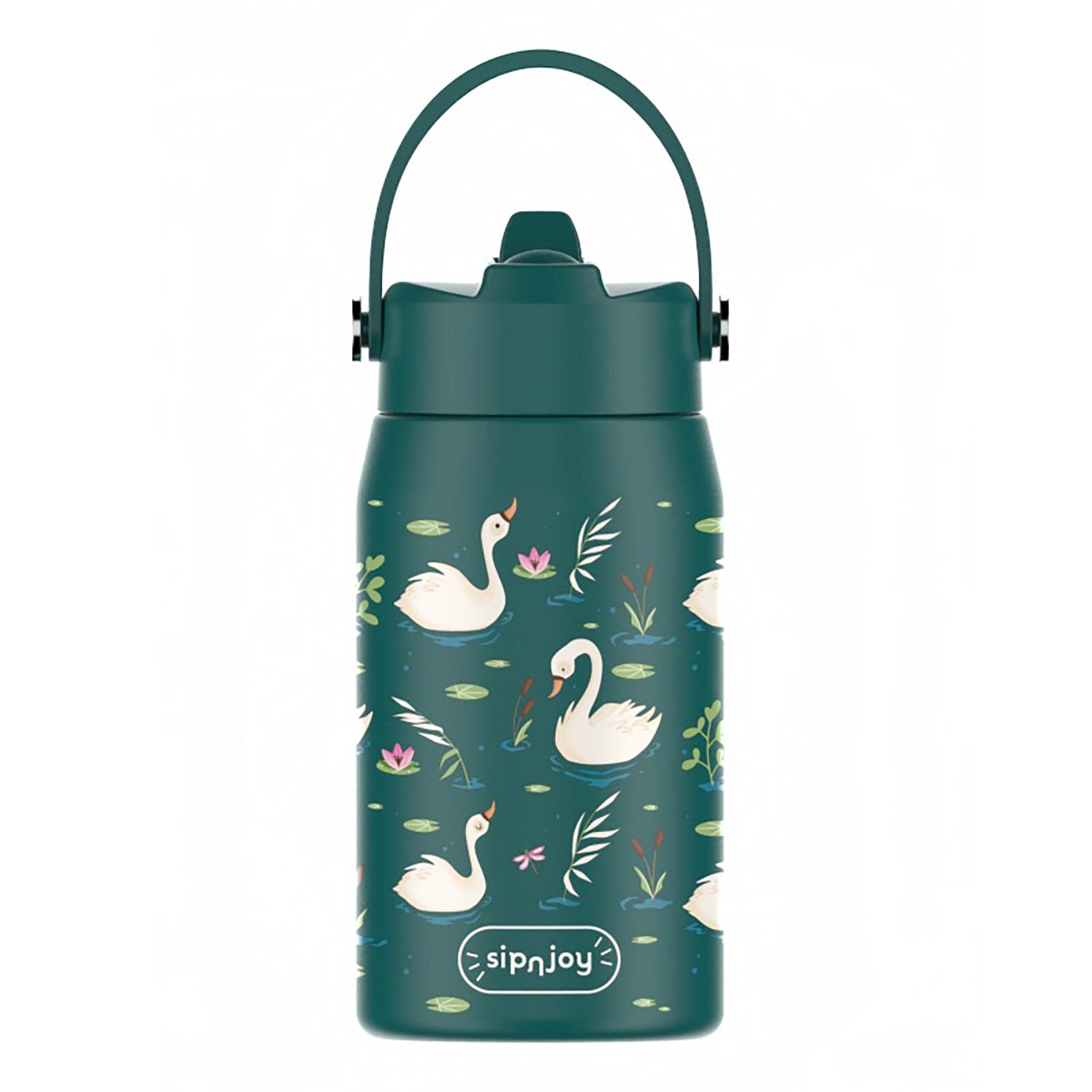 SipnJoy - Lil'Straw Çocuk Su Termosu | 420 ml - Swan Harmony