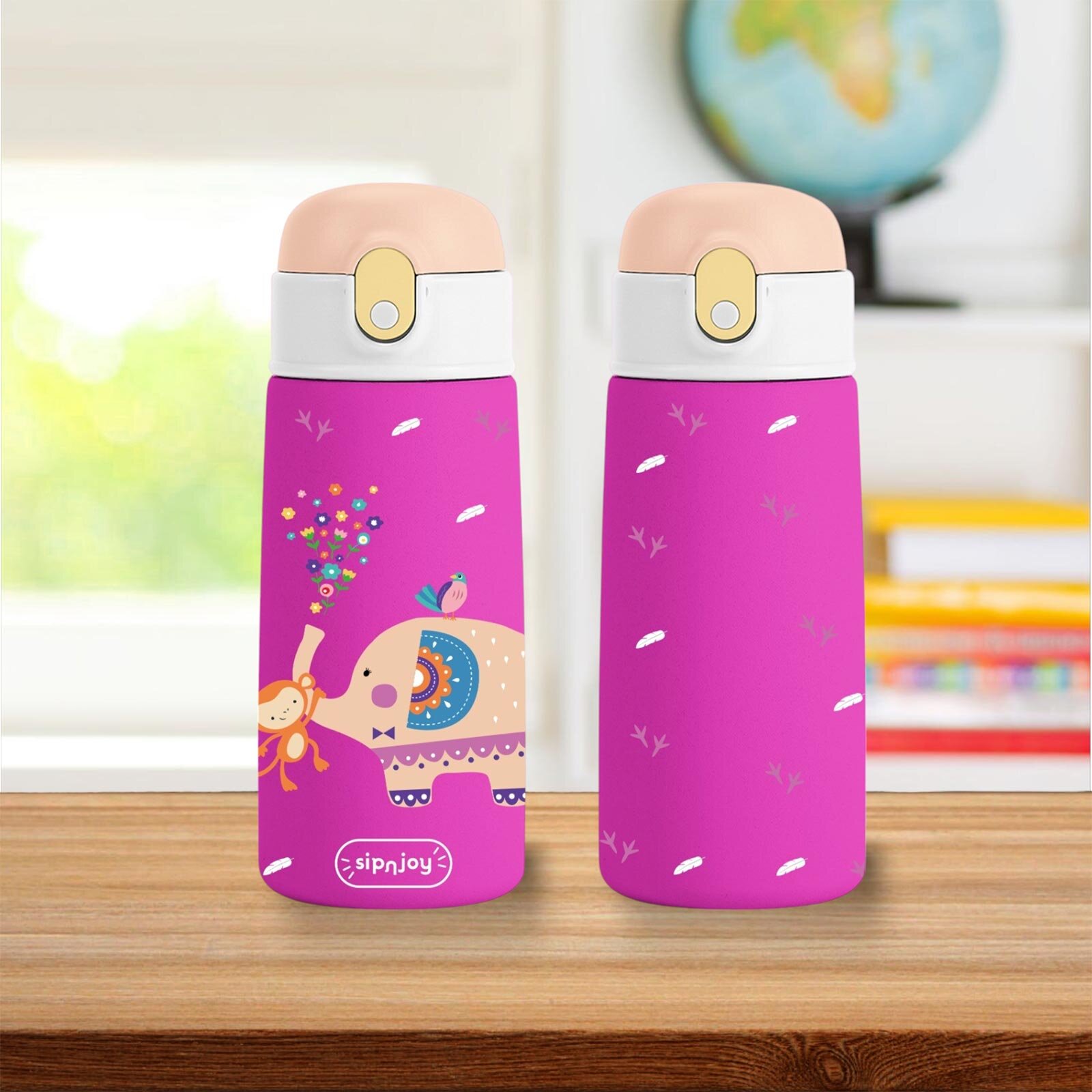 - SipSquad Çocuk Su Termosu | 480 ml - Jolly Elephant - SipSquad Çocuk Su Termosu | 480 ml - Jolly Elephant
