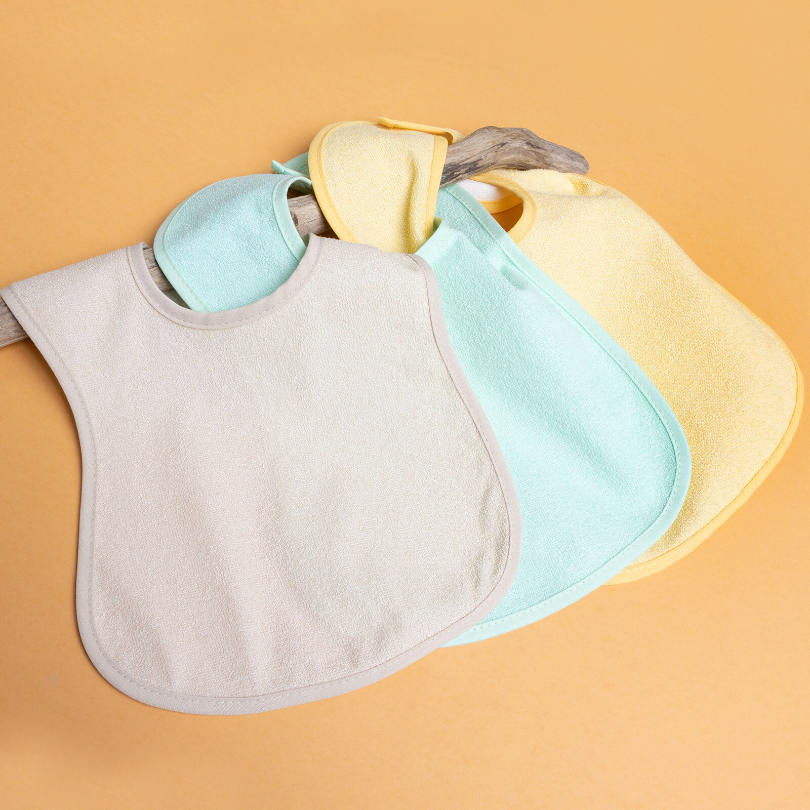 Sıvı Geçirmez Renkli Mama Önlük 3'lü