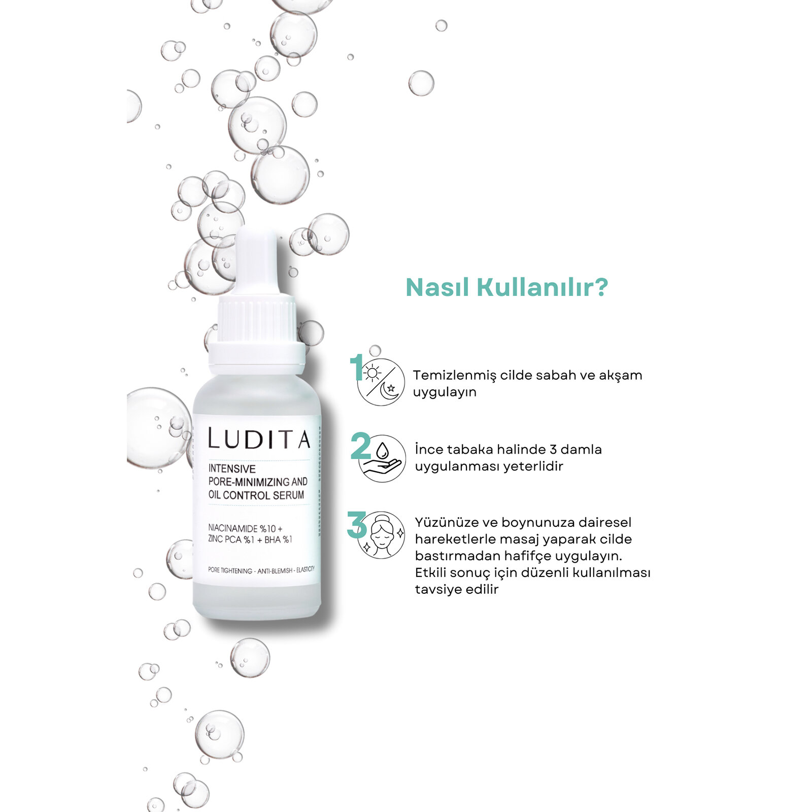 Siyah Nokta ve Sivilce Oluşumunu Gidermeye Yardımcı Serum (Niacinamide 10%+Zınc Pca1%) Siyah Nokta ve Sivilce Oluşumunu Gidermeye Yardımcı Serum (Niacinamide 10%+Zınc Pca1%)