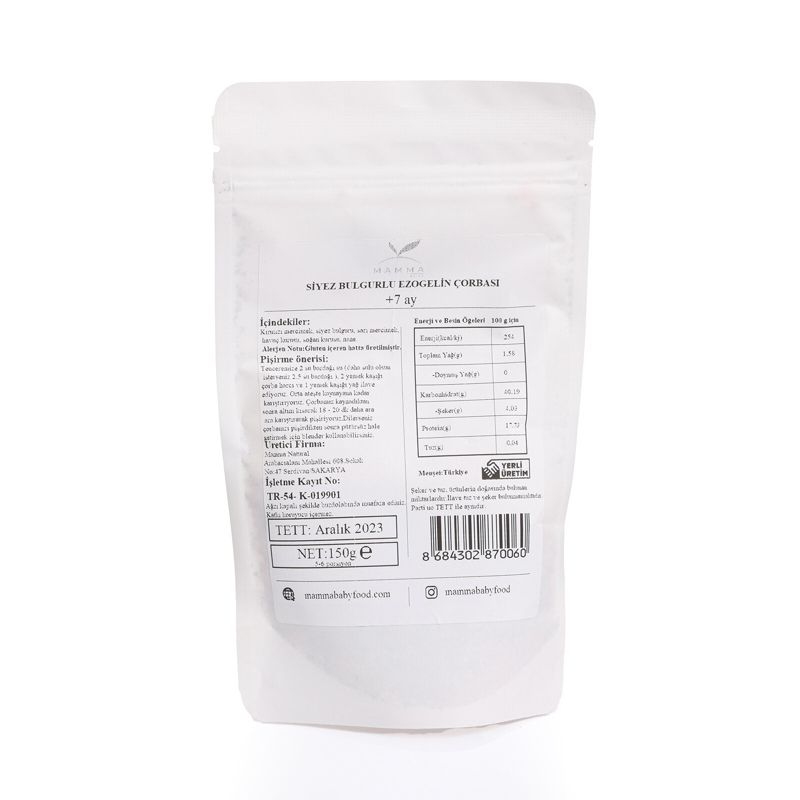 Siyez Bulgurlu Ezogelin Çorbası 150 gr Siyez Bulgurlu Ezogelin Çorbası 150 gr