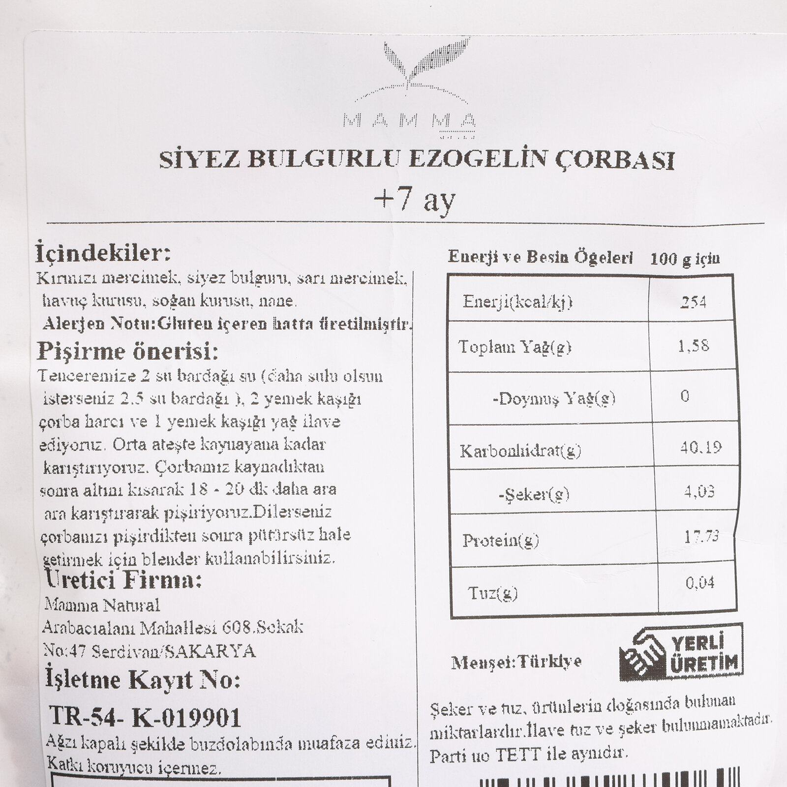Siyez Bulgurlu Ezogelin Çorbası 150 gr Siyez Bulgurlu Ezogelin Çorbası 150 gr