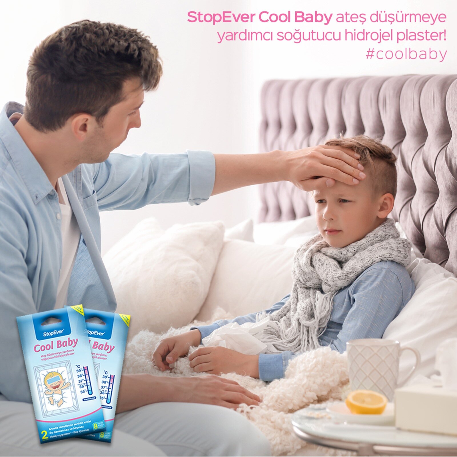 Ateş Düşürücü ve Ağrı Önleyici Bant 2 Adet Mentolsüz