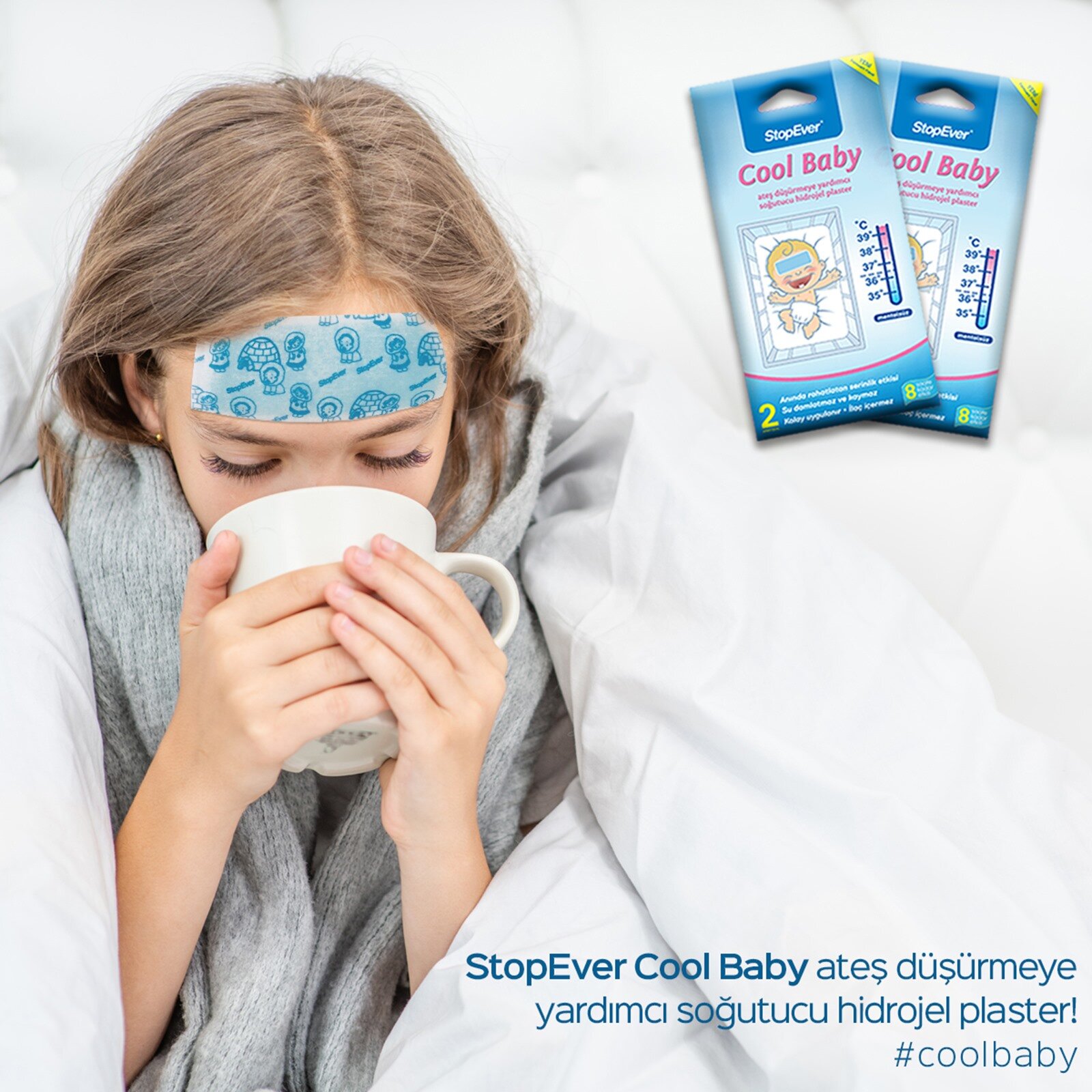 Ateş Düşürücü ve Ağrı Önleyici Bant 2 Adet Mentolsüz