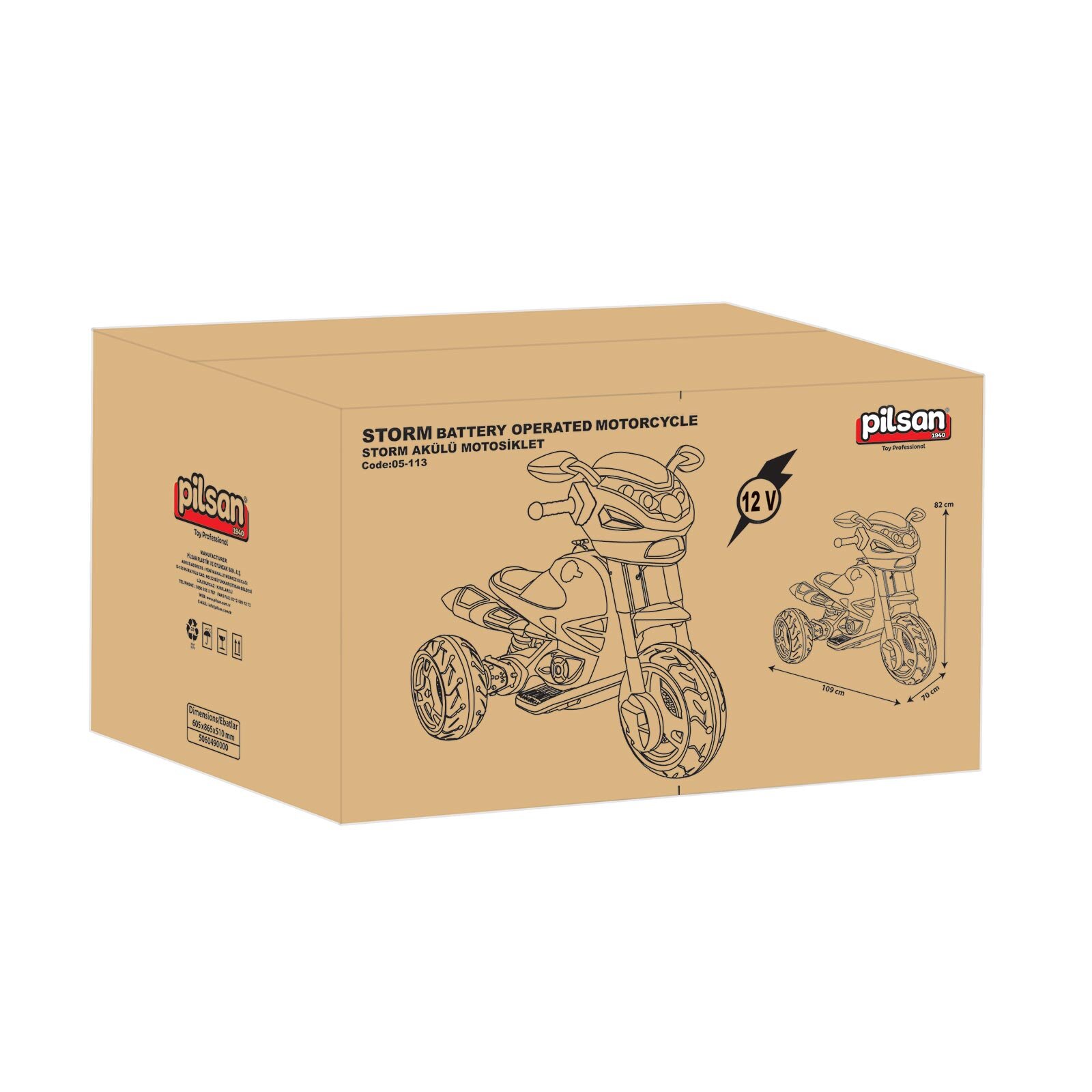 Storm Akülü Motosiklet 12 Volt