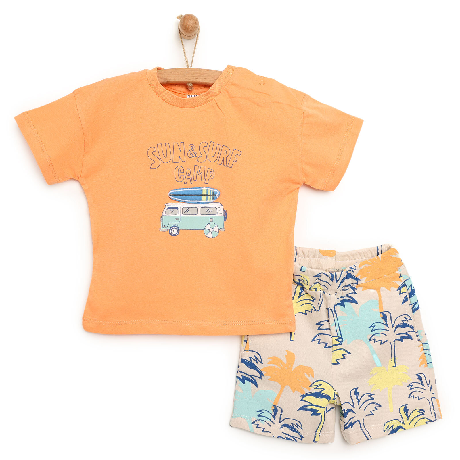 Summer Camp Tshirt-Şort Erkek Bebek