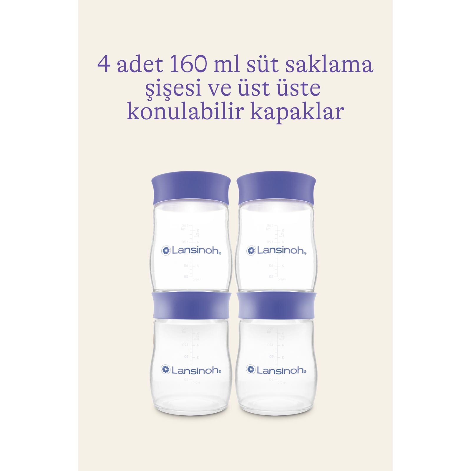 Süt Saklama Şişeleri 4 Adet