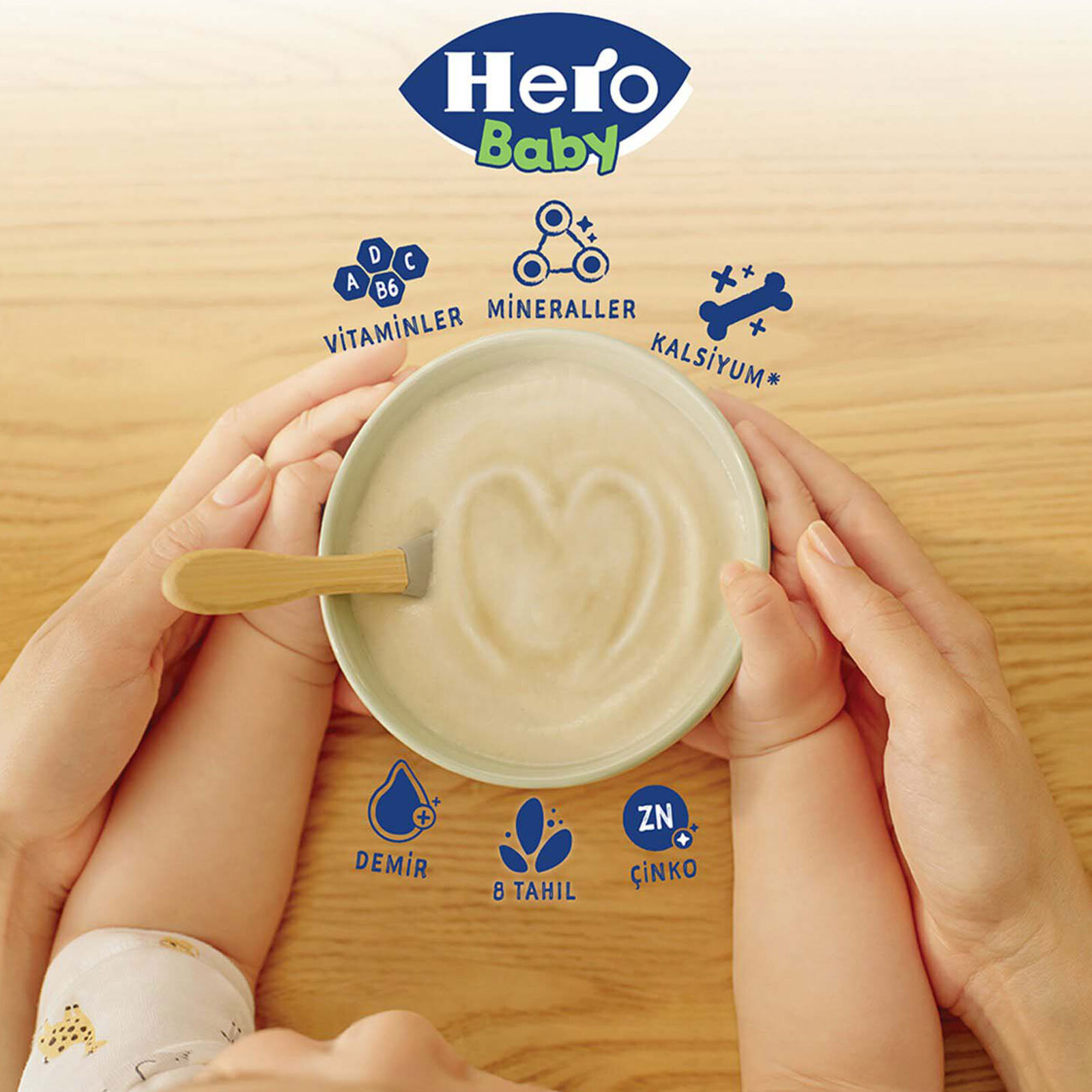 Sütlü 8 Tahıllı Meyveli Kaşık Mama 400gr