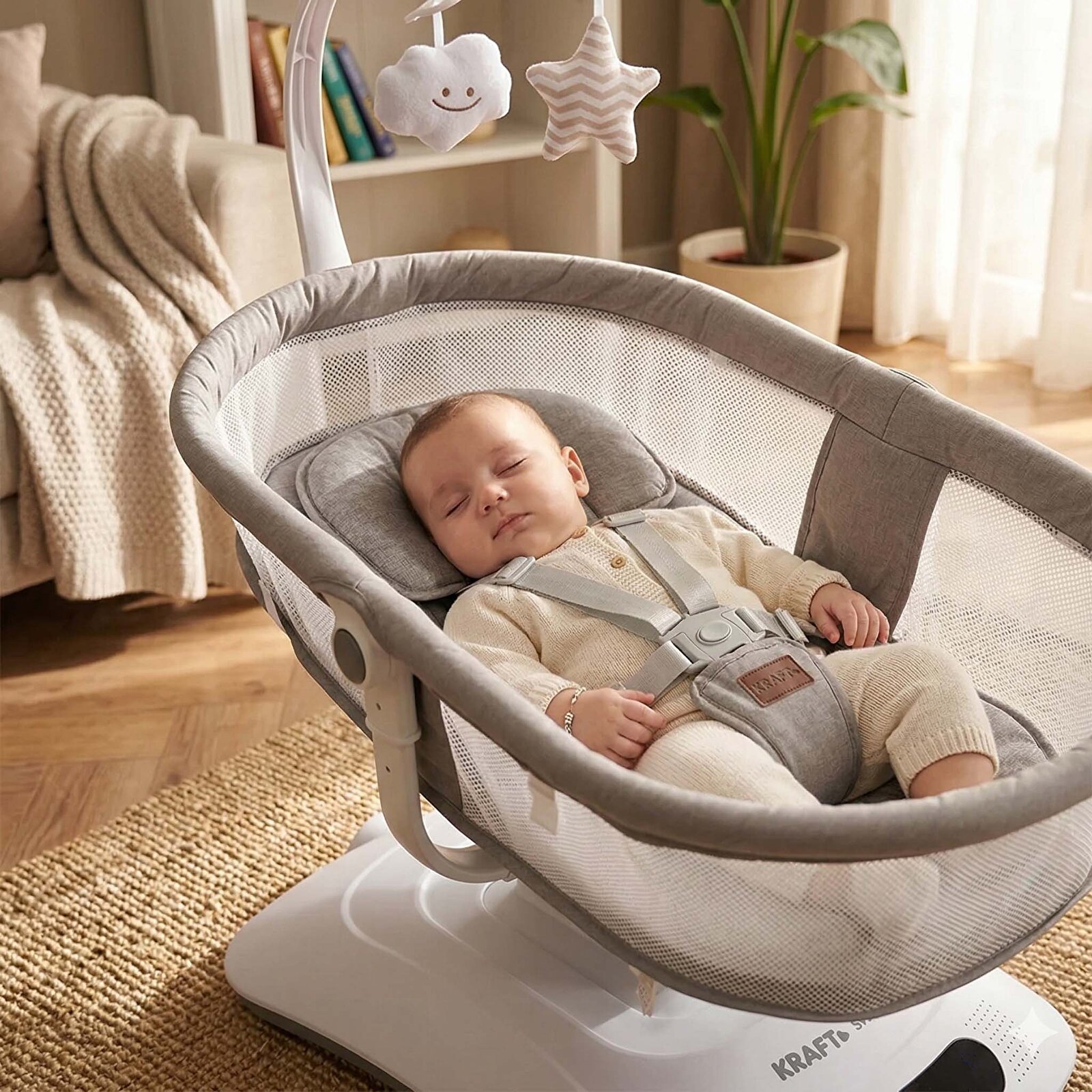 Sway Portbebeli Elektrikli Otomatik Salıncak