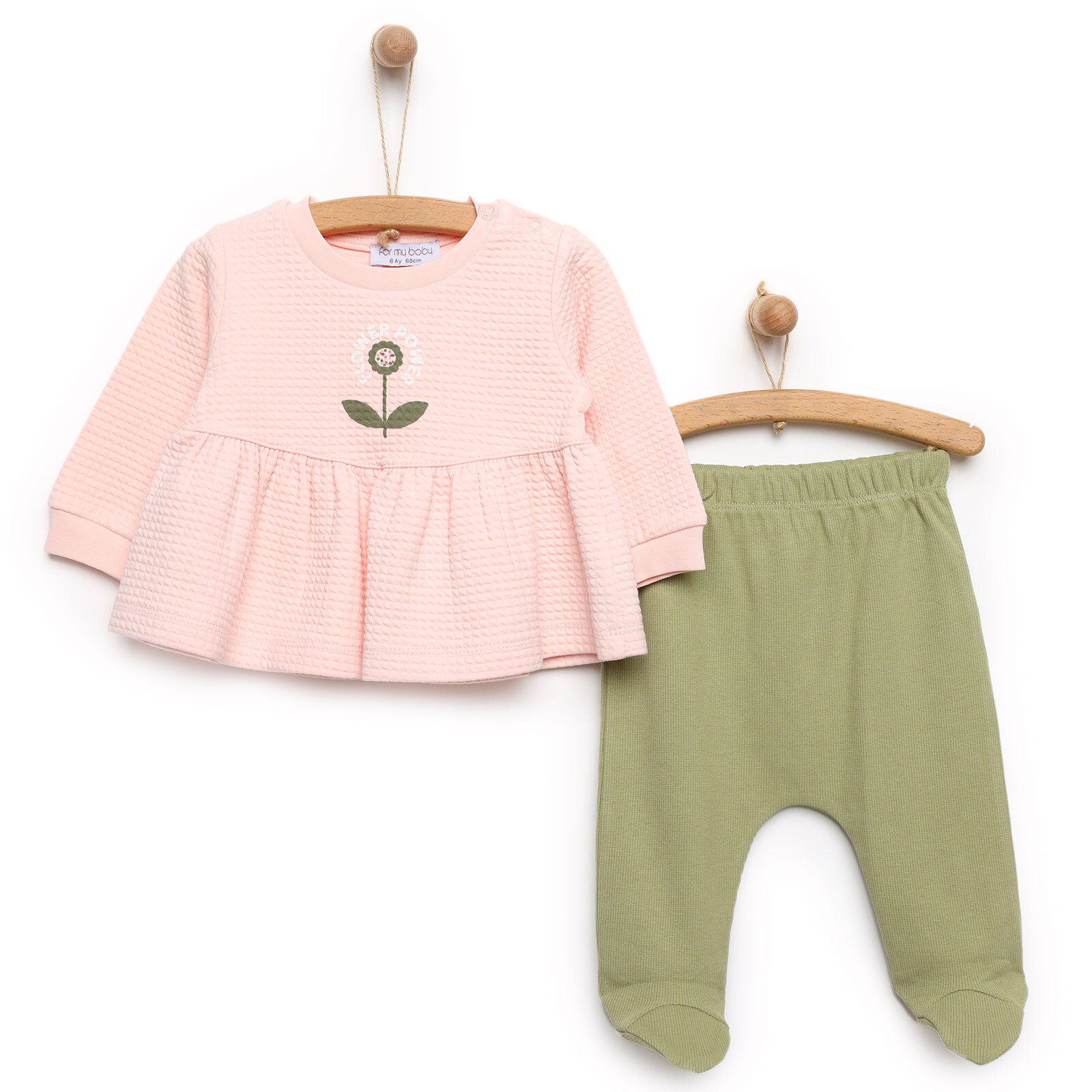 Yenidoğan Sweatshirt-Patikli Alt Kız Bebek