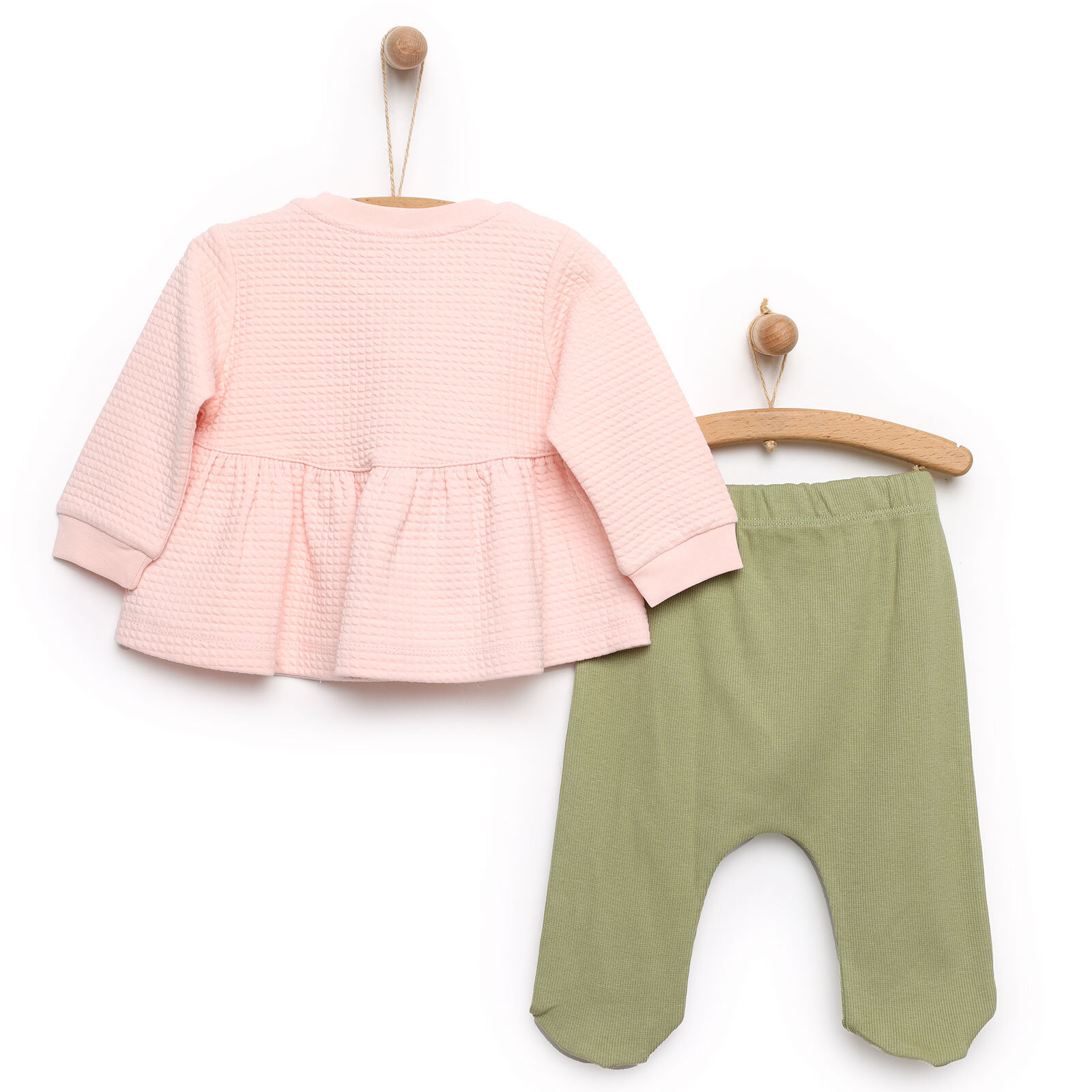 Yenidoğan Sweatshirt-Patikli Alt Kız Bebek