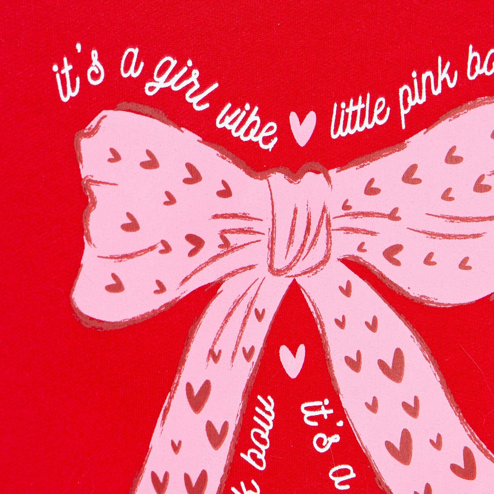 Kız Bebek Sweatshirt Şardonlu İki İplik Bisiklet Yaka Uzun Kol