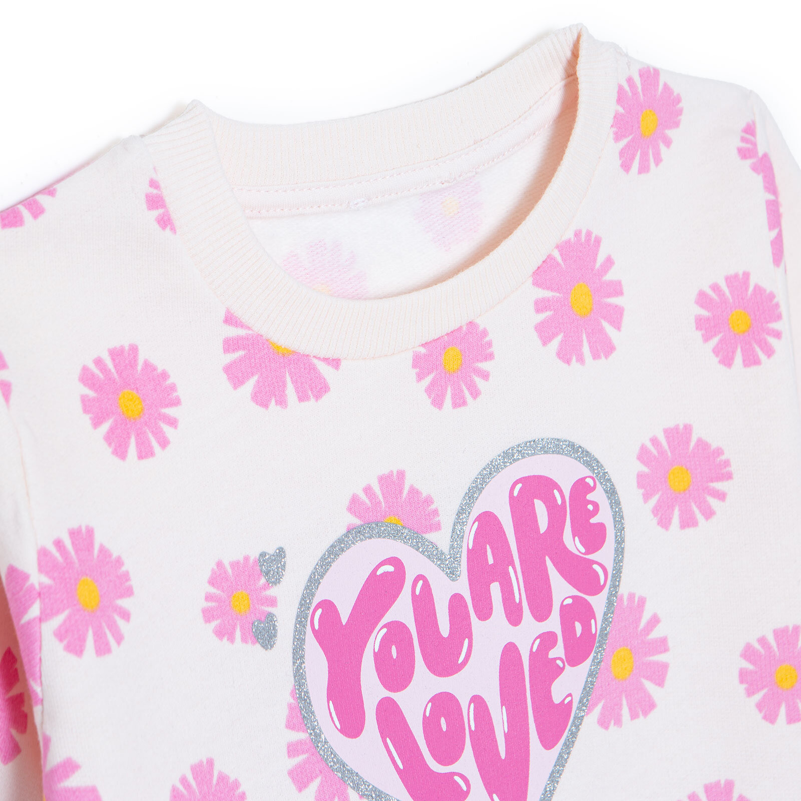 Kız Bebek Sweatshirt Şardonlu İki İplik Bisiklet Yaka Uzun Kol Kız Bebek Sweatshirt Şardonlu İki İplik Bisiklet Yaka Uzun Kol