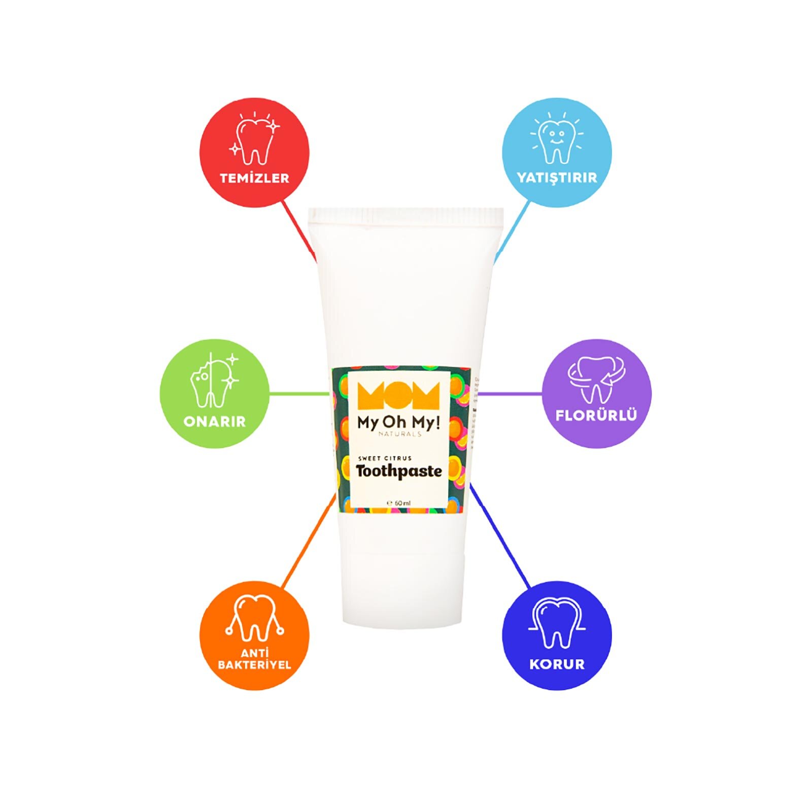 Sweet Citrus |Organik Tatlı Portakal Uçucu Yağlı Florürlü Çocuk Diş Macunu