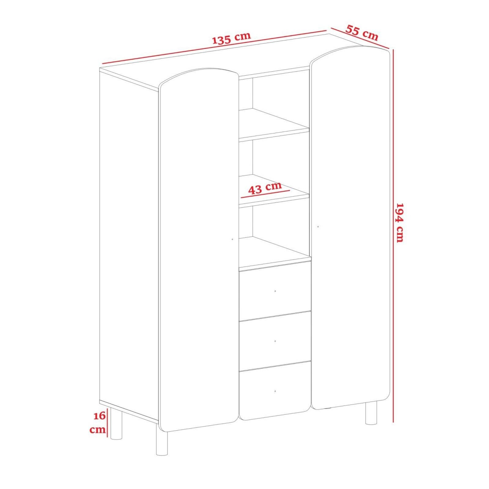 Sweet Geniş 2 Kapılı Dolap