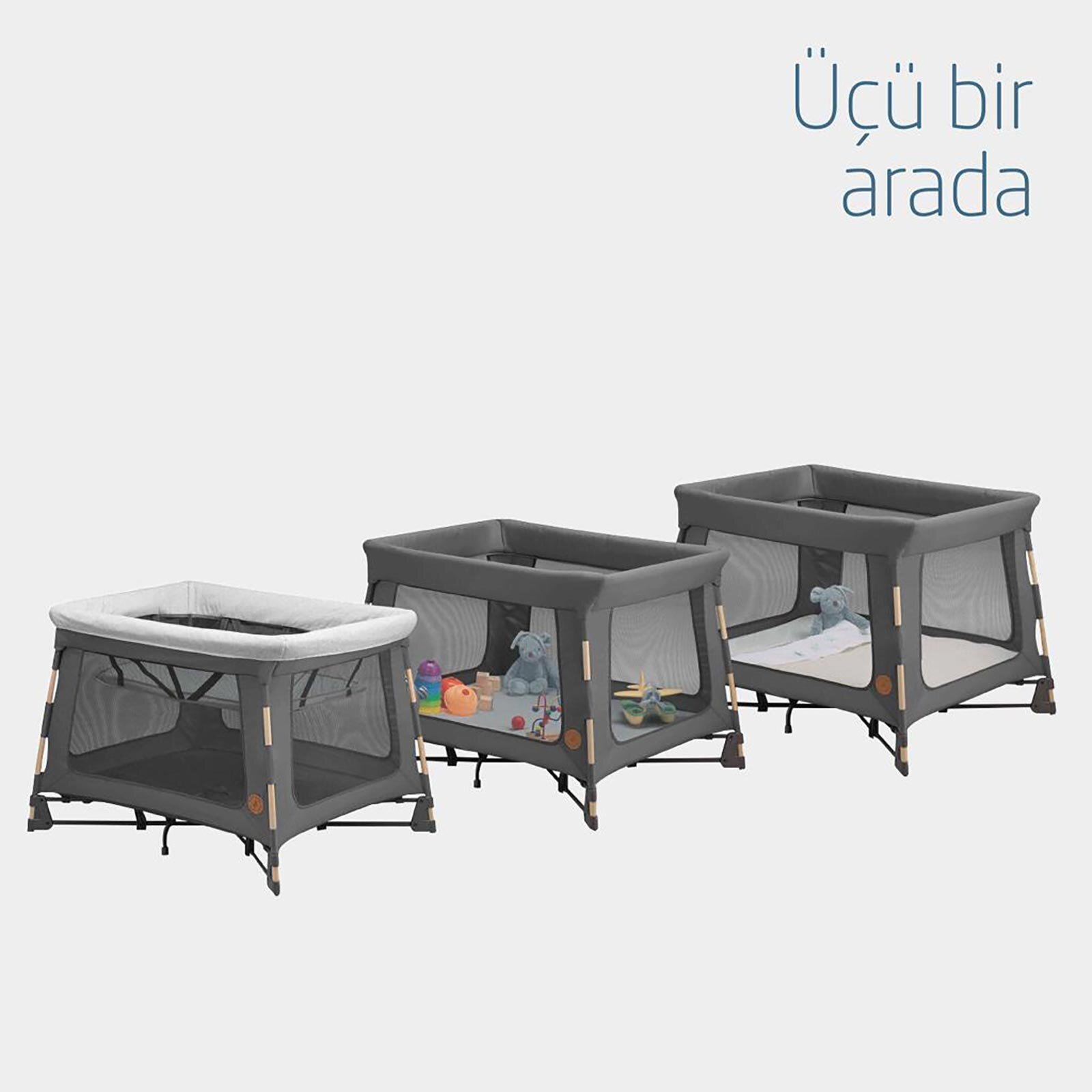 Swift 3'ü Bir Arada Beşik Seyahat Yatağı Oyun Parkı Beyond Graphite Eco Swift 3'ü Bir Arada Beşik Seyahat Yatağı Oyun Parkı Beyond Graphite Eco