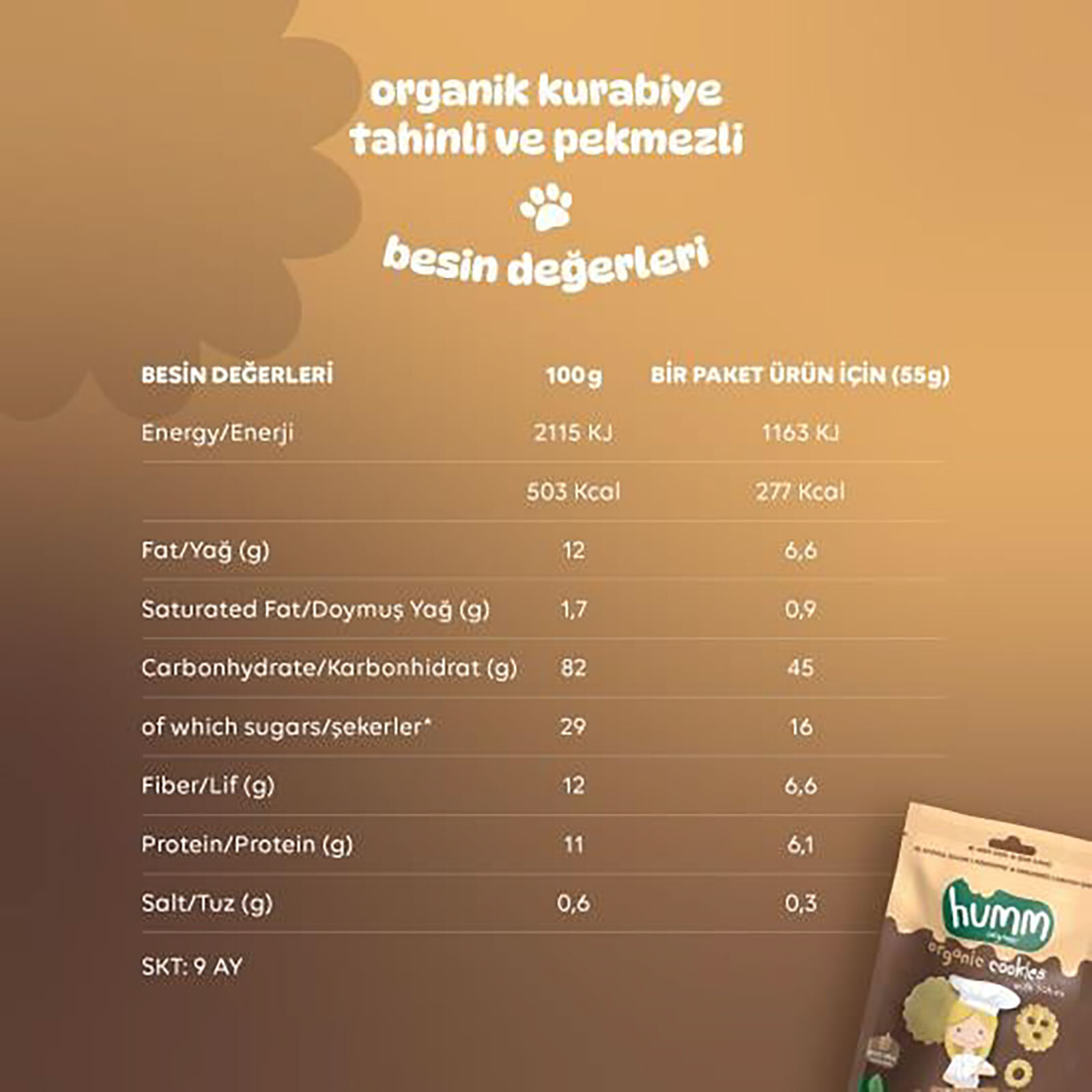 Tahinli Pekmezli Vegan Kurabiye 55 g