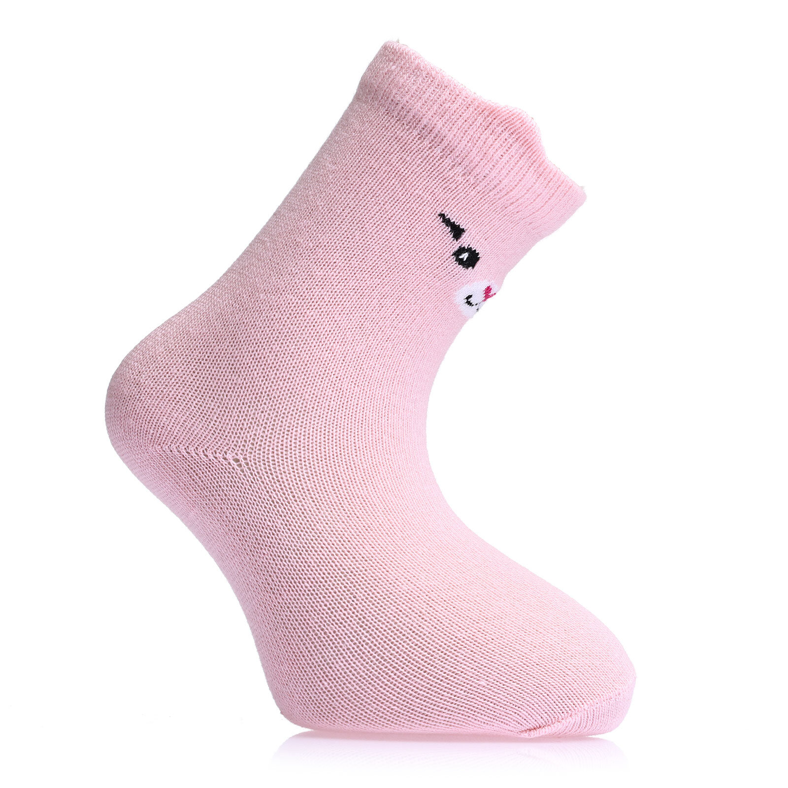 Tavşan Desenli 6'lı Soket Çorap 6lı Soket Çorap Kız Bebek
