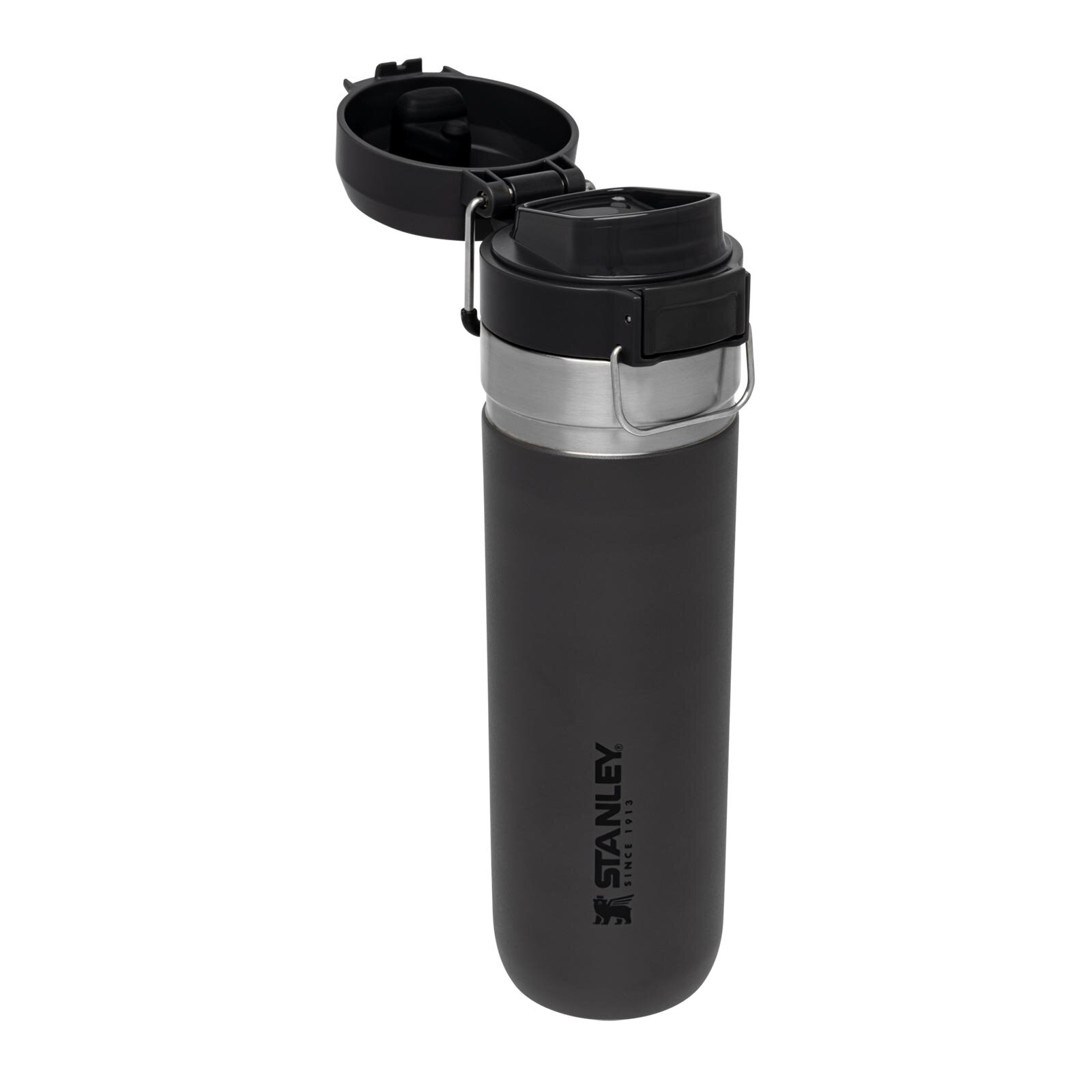 The Quick-Flip Water Bottle 700ml Charcoal The Quick-Flip Water Bottle 700ml Charcoal