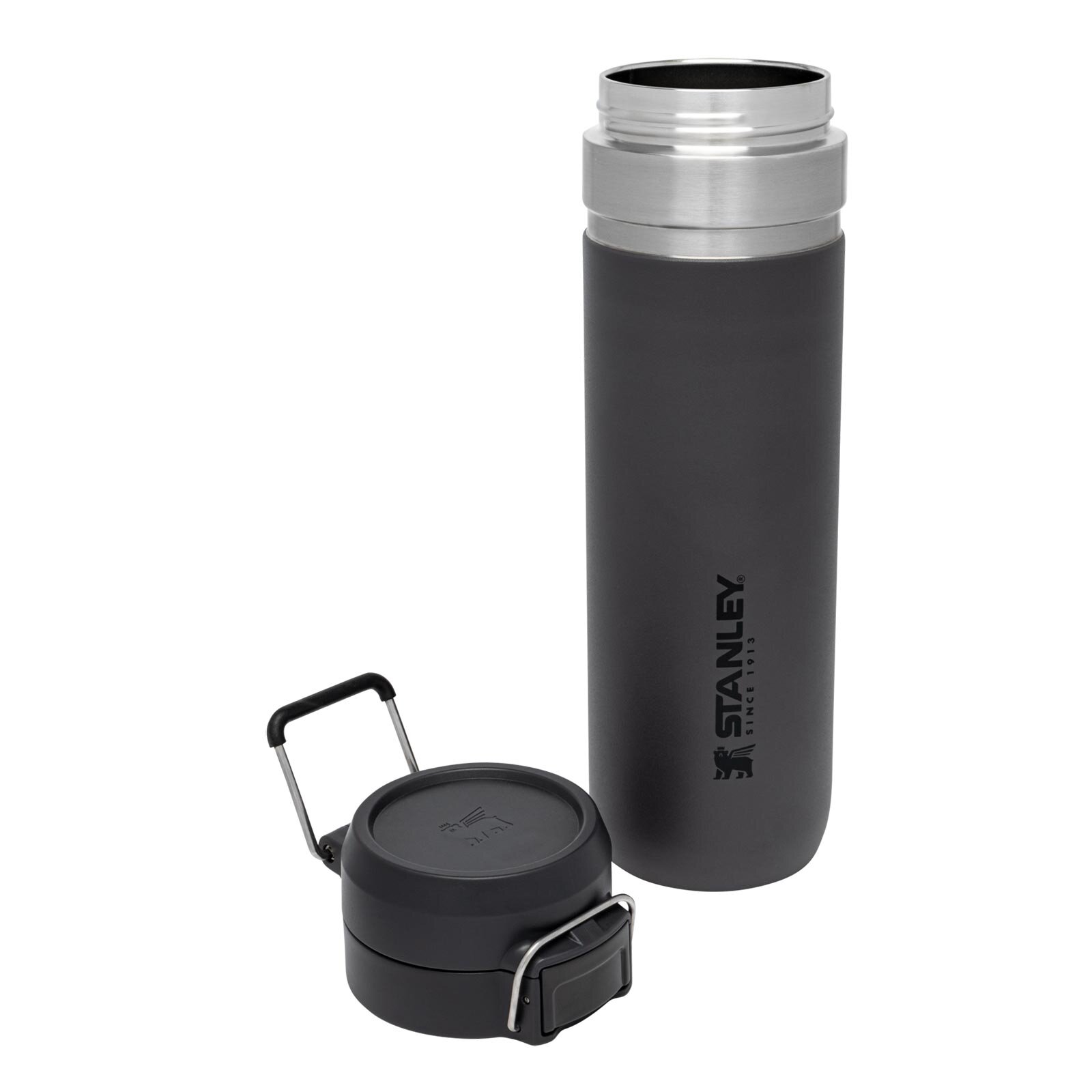 The Quick-Flip Water Bottle 700ml Charcoal The Quick-Flip Water Bottle 700ml Charcoal