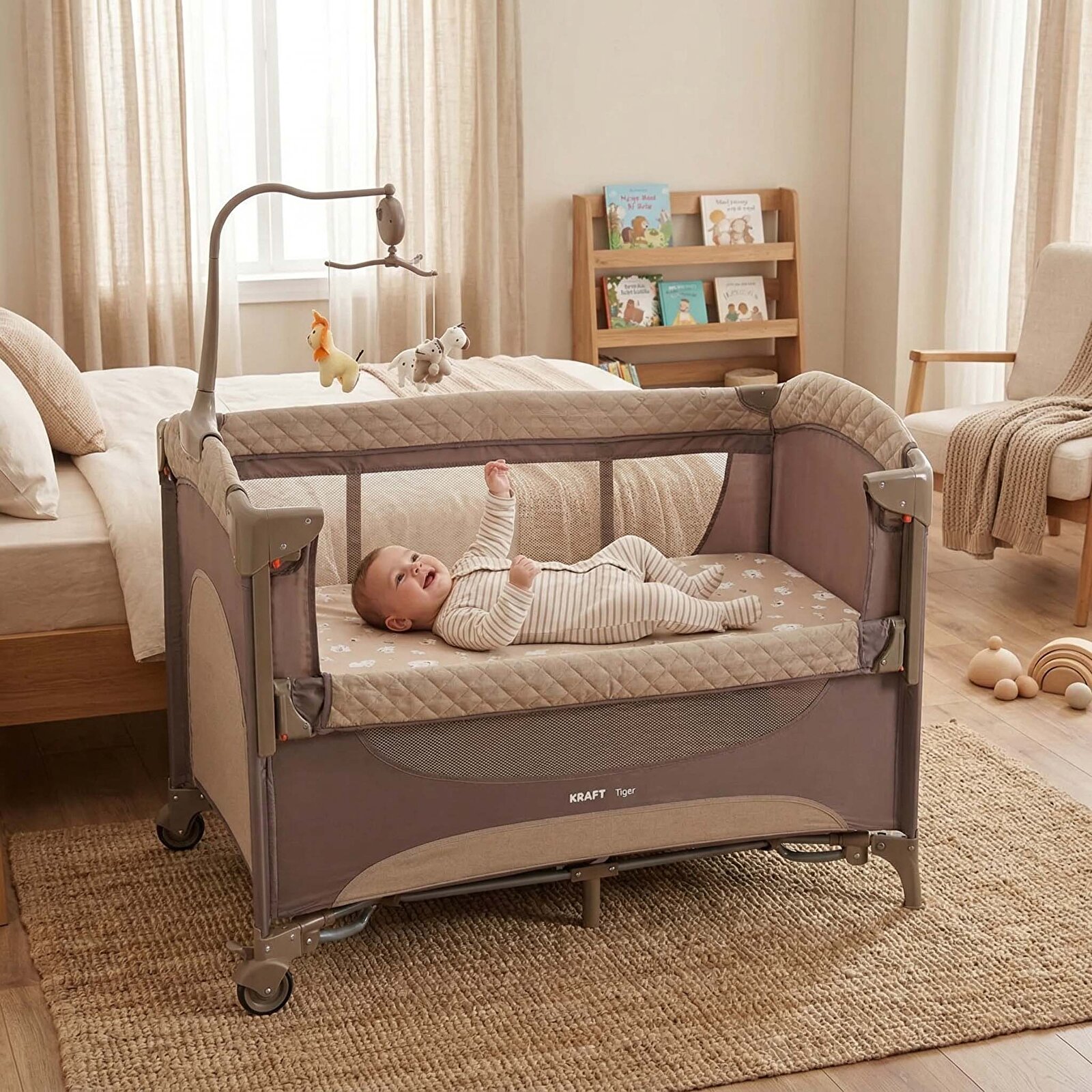 Tiger 70x120 cm Anne Yanı Park Yatak Tiger 70x120 cm Anne Yanı Park Yatak