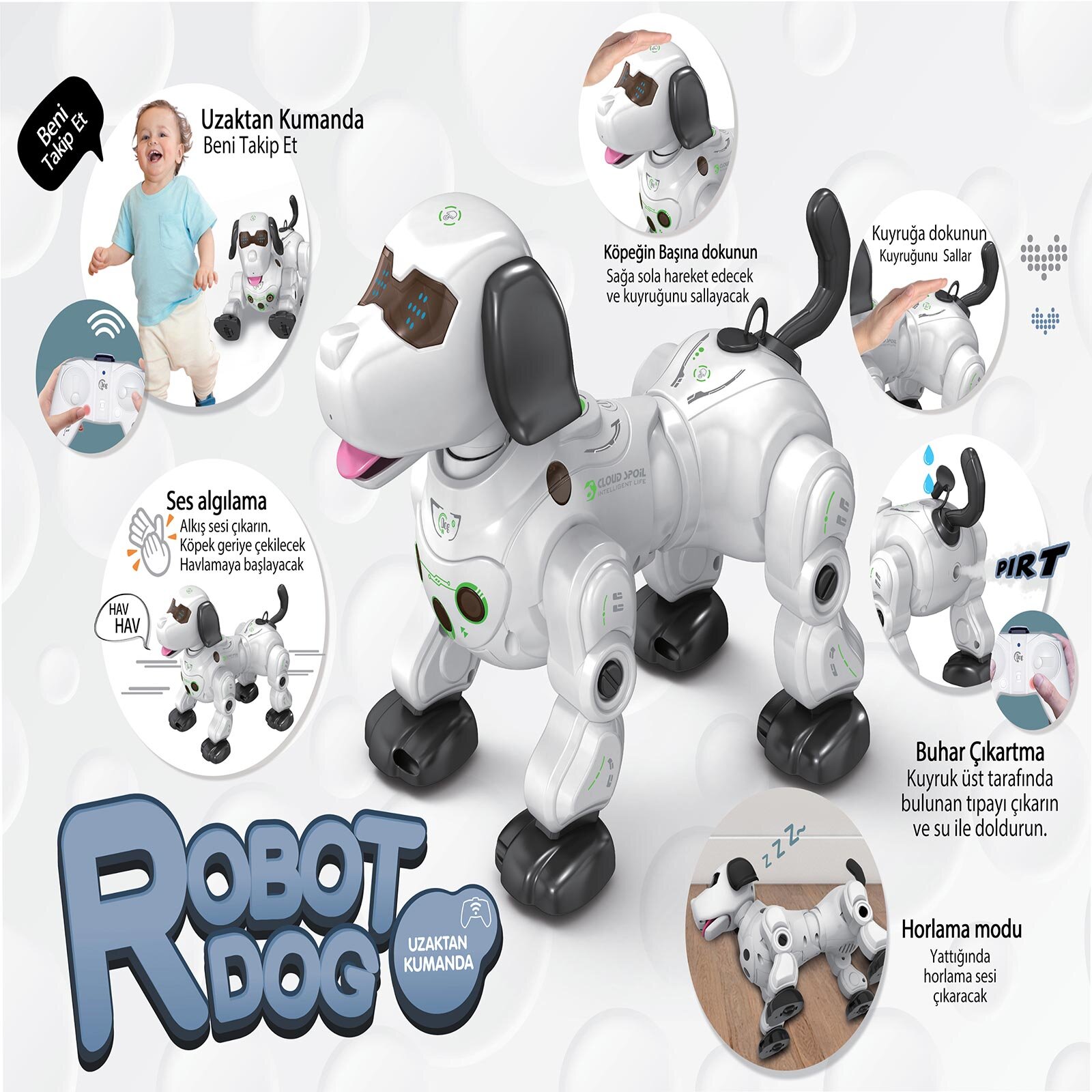 UK Işıklı ve Sesli Akıllı Robot