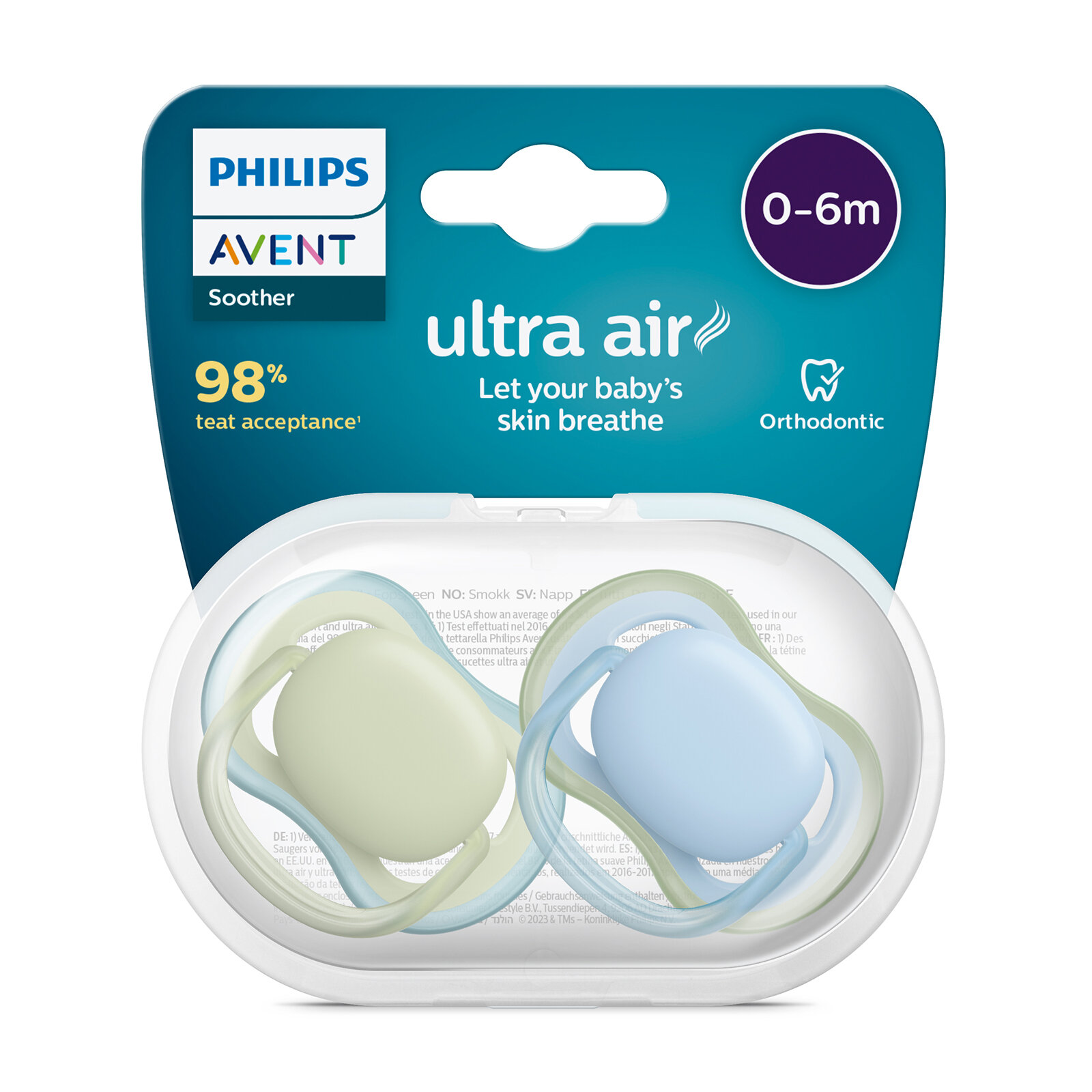 Ultra Air Emzik 0-6 Ay, 2'li Paket, Unisex Ultra Air Emzik 0-6 Ay, 2'li Paket, Unisex
