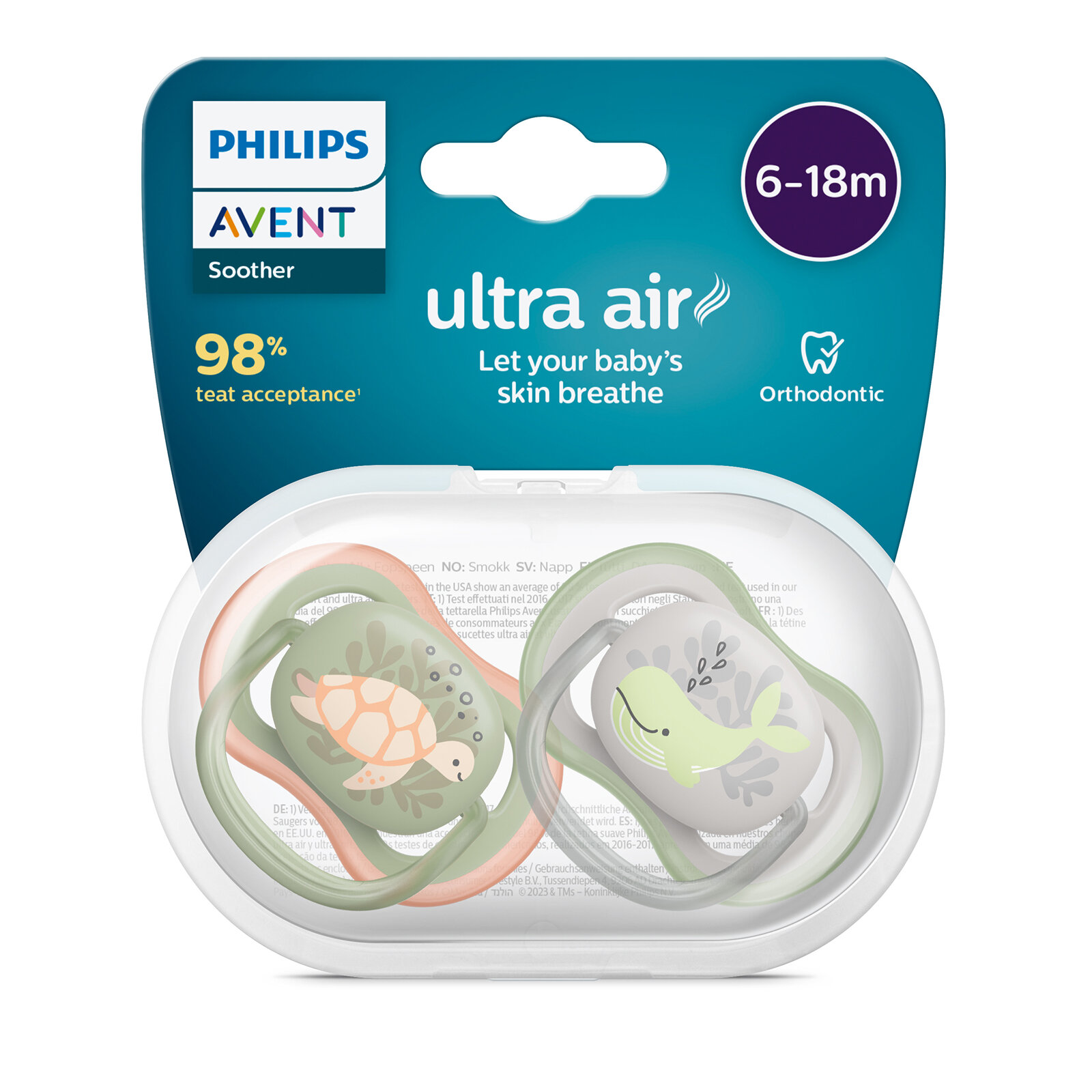 Ultra Air Emzik 6-18 Ay,  2'li Paket, Erkek