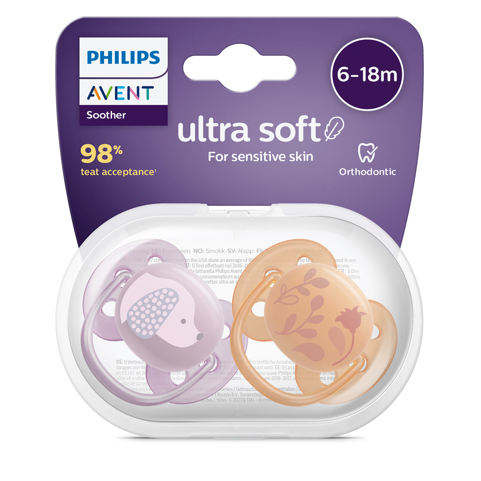 Ultra Soft Emzik 6-18 Ay, 2'li Paket, Kız