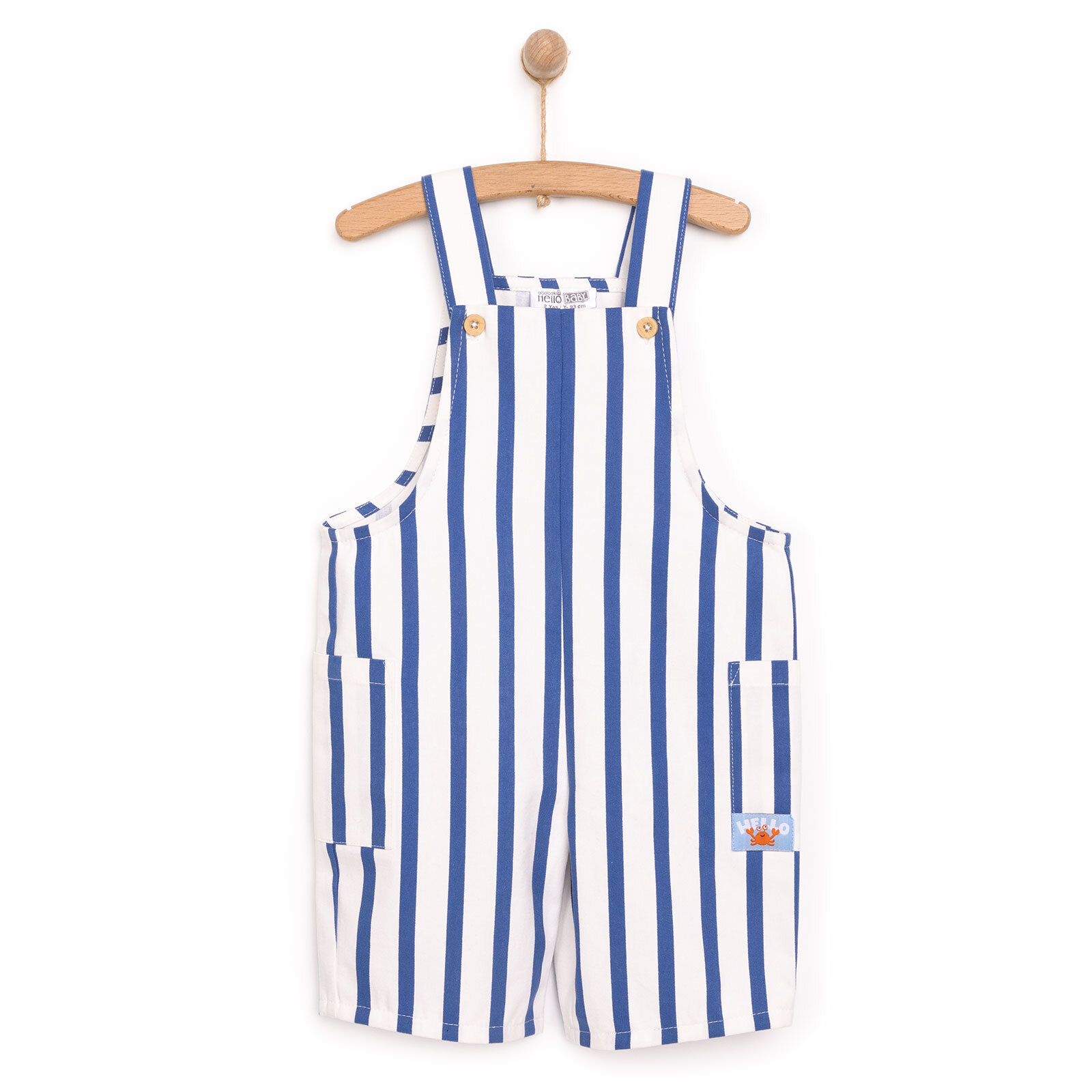 Under the Sea Çizgili Erkek Şort Salopet Erkek Bebek