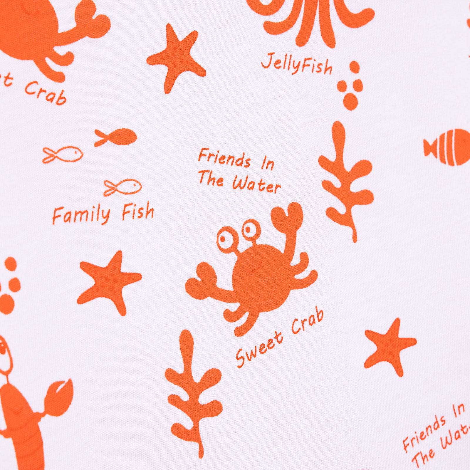 Under the Sea Yengeç Baskılı Erkek Tshirt-Şort Erkek Bebek