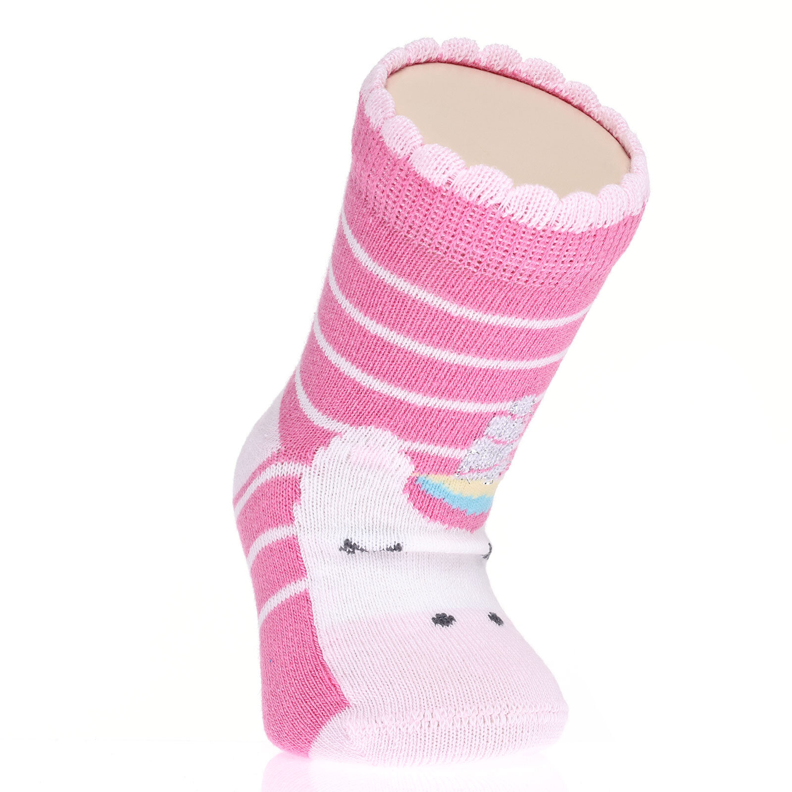 Unicorn Desenli 2'li Soket Çorap Kız Bebek