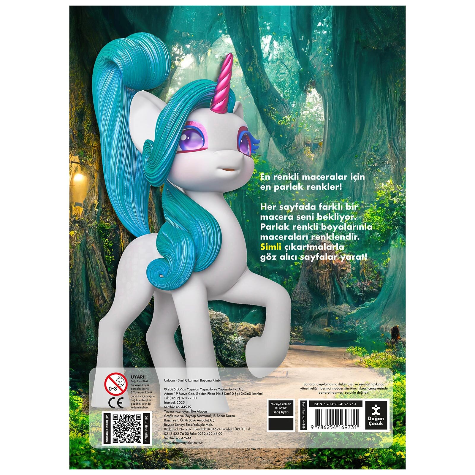 Unıcorn Simli Çıkartmalı Boyama Kitabı Unıcorn Simli Çıkartmalı Boyama Kitabı