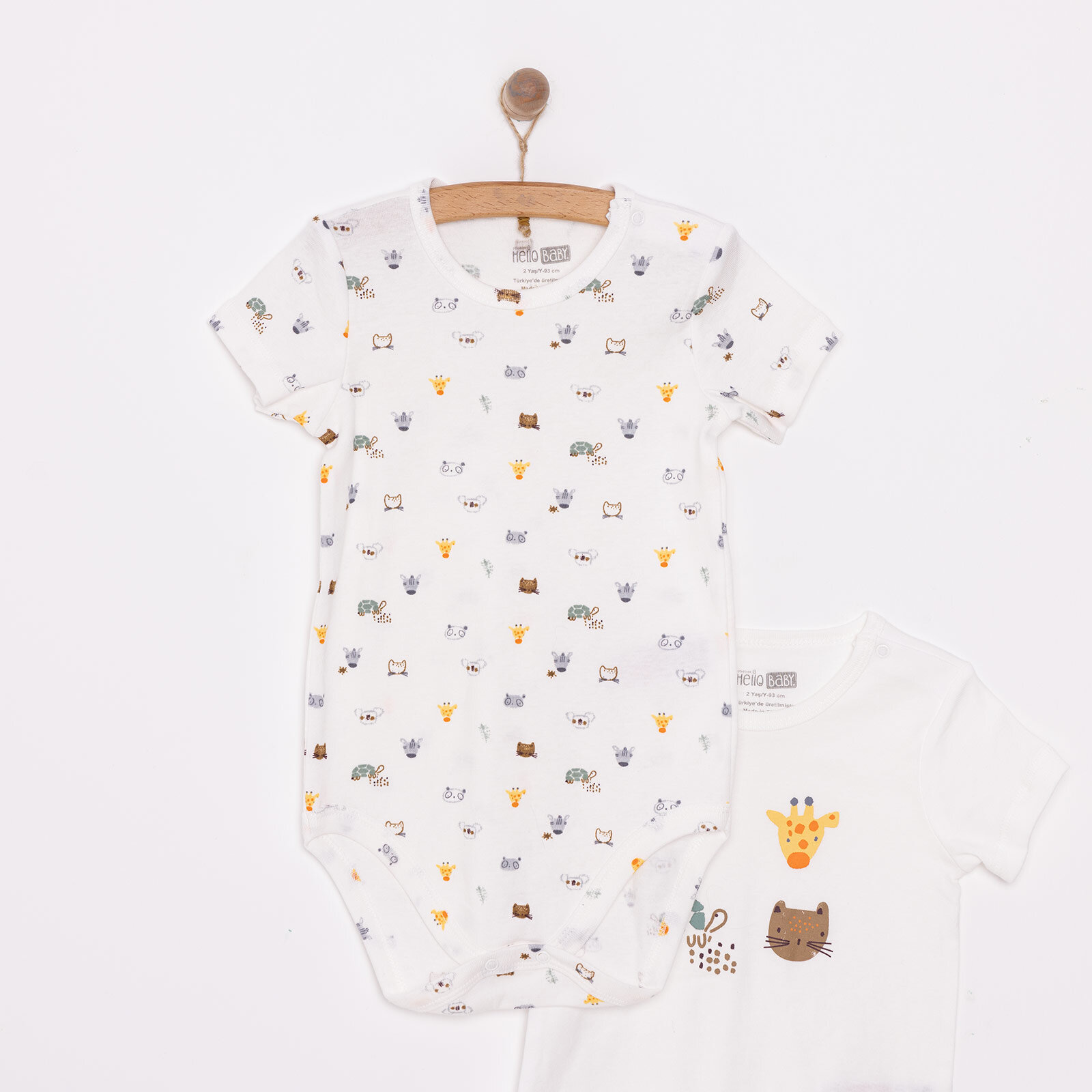 Unisex 2li Kısa Kol Body Unisex