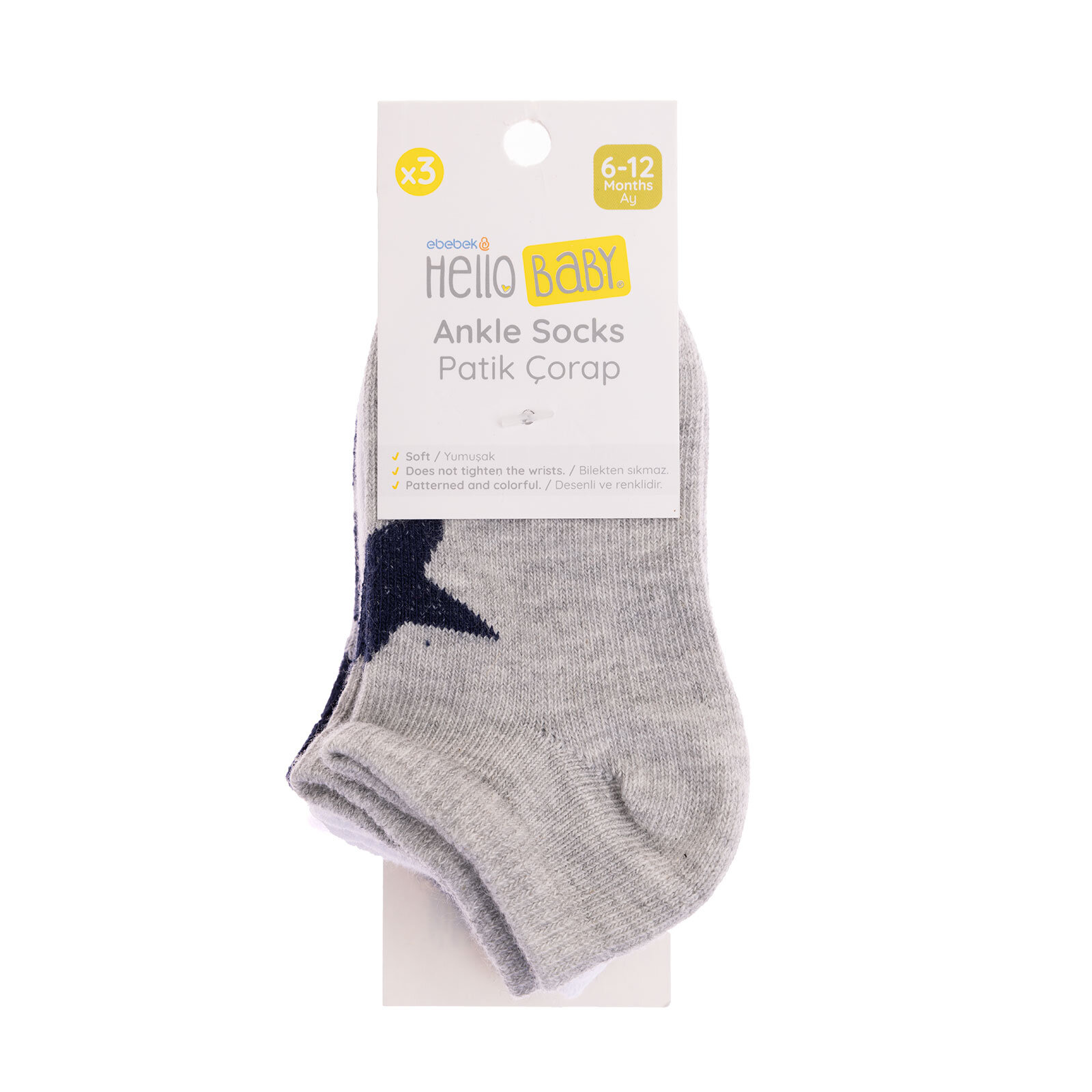 Unisex 3'lü Bilek Çorap Unisex Unisex 3'lü Bilek Çorap Unisex