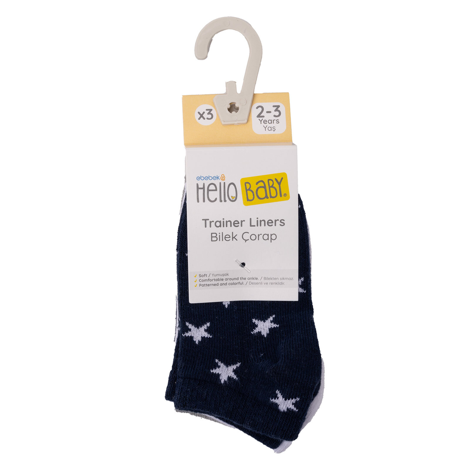 Unisex 3'lü Bilek Çorap