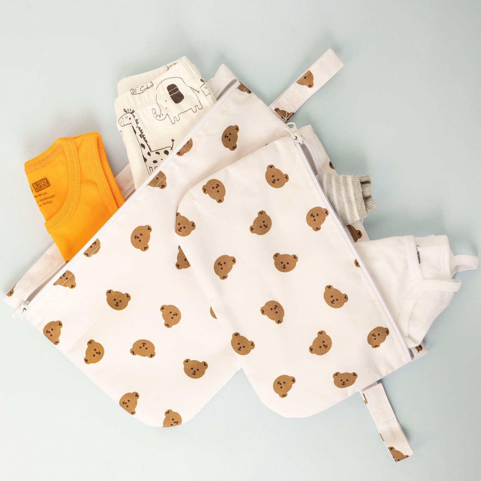 Unisex Ayıcık 2li Kirli-Temiz Çanta Unisex Ayıcık 2li Kirli-Temiz Çanta