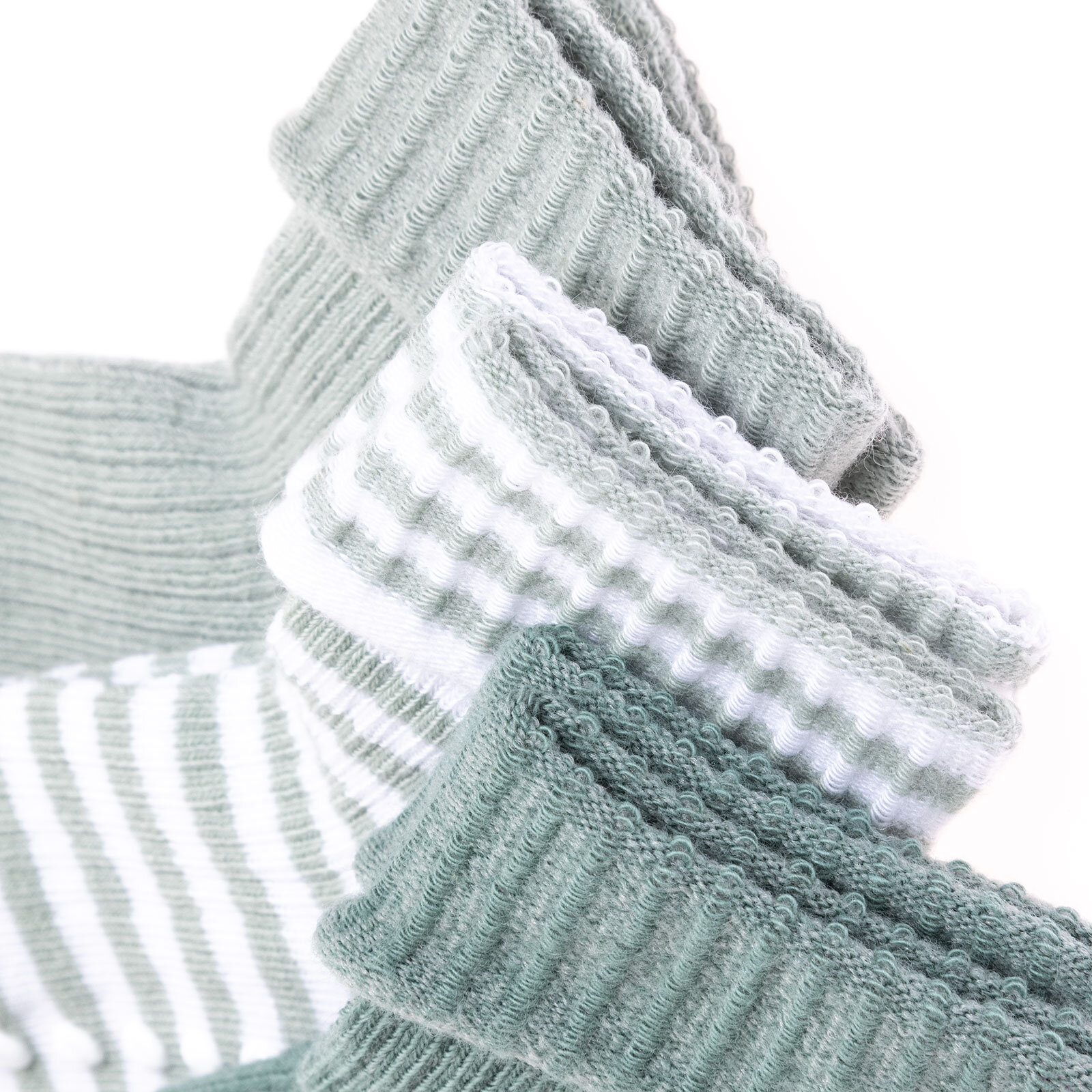 Unisex Çizgili 3lü Kıvrık Çorap Unisex