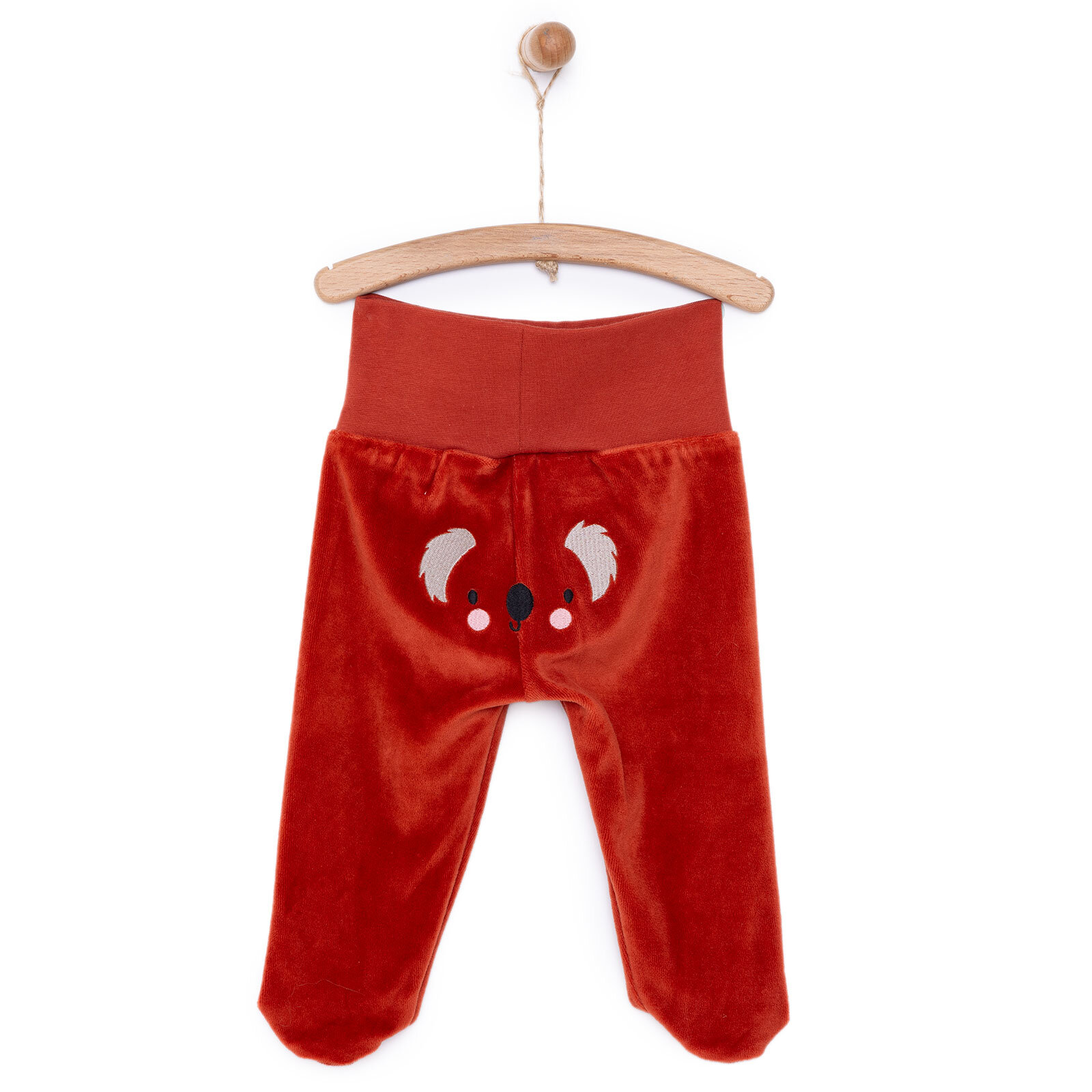 Unisex Yenidoğan Patikli Alt %100 Pamuk Kadife Kumaş