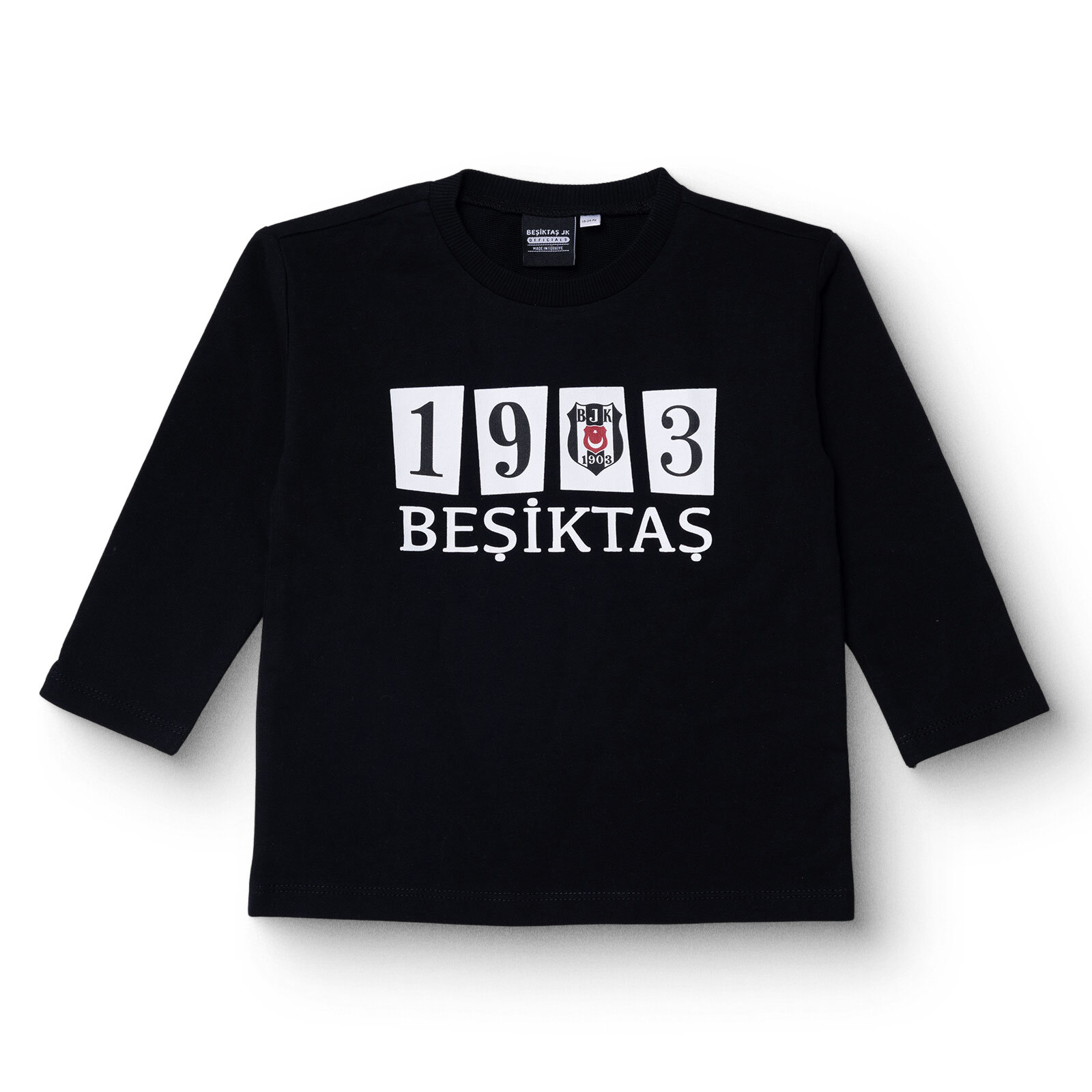 Unisex Sweatshirt İki İplik Bisiklet Yaka Uzun Kol